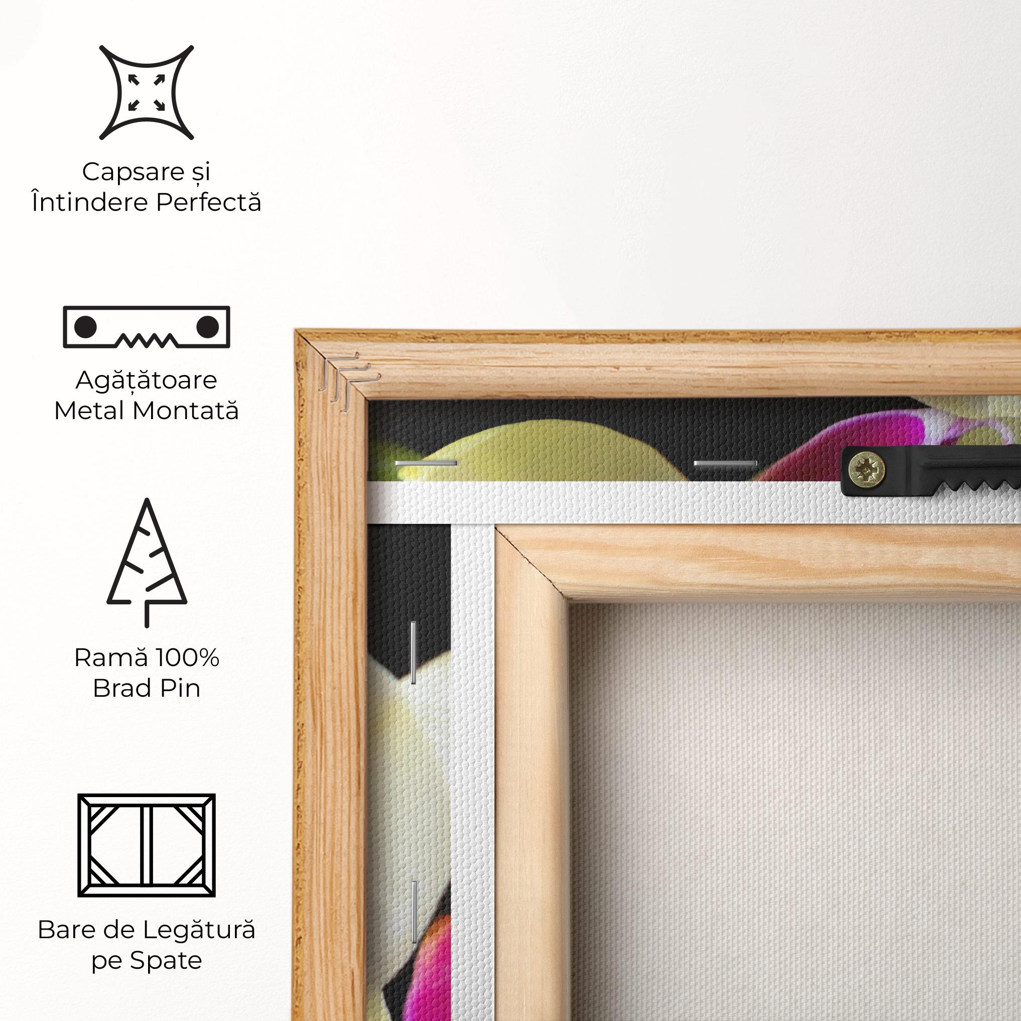 Tablou Canvas Cream Purple Orchids mockup 5