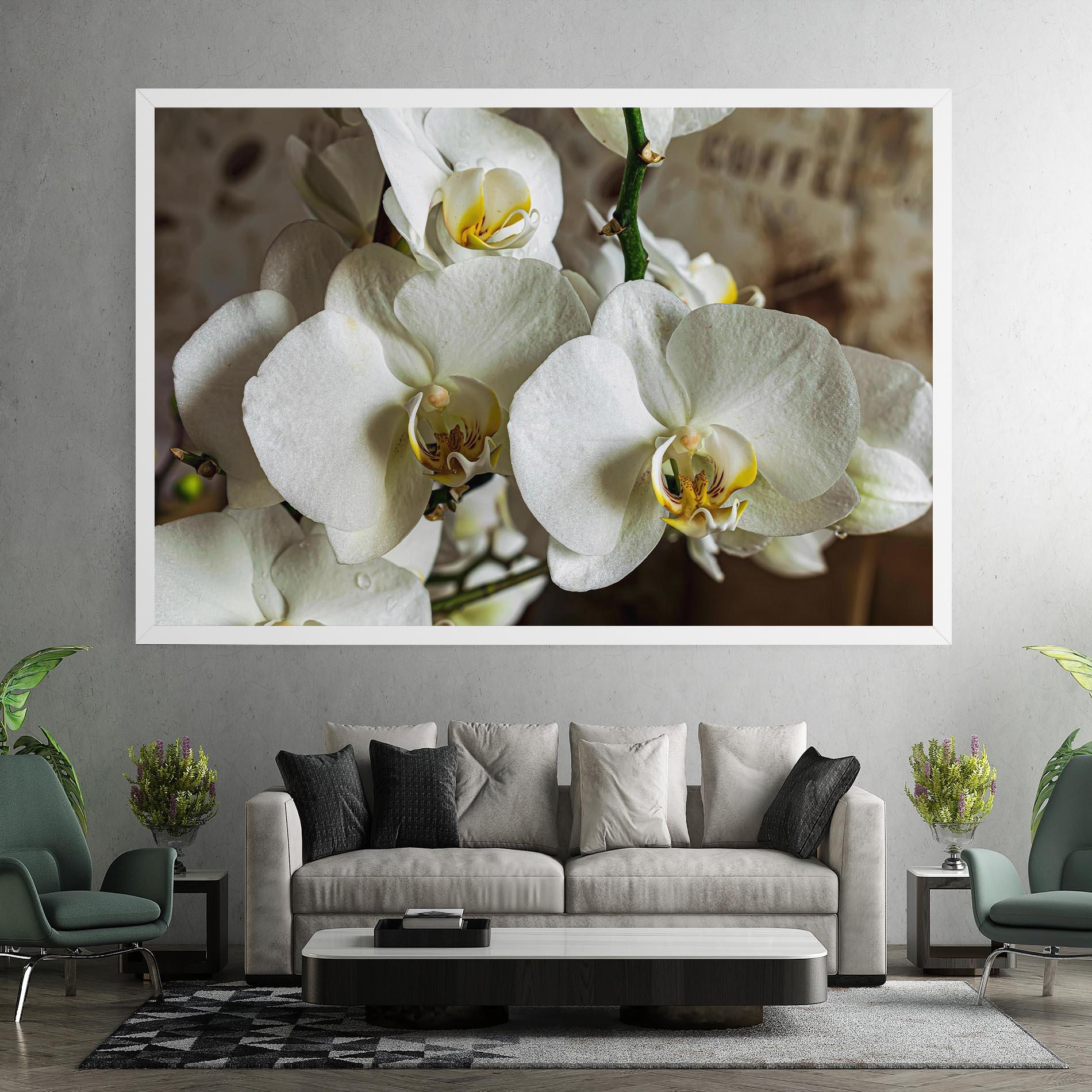 Tablou Canvas Beautiful White Orchids mockup 7