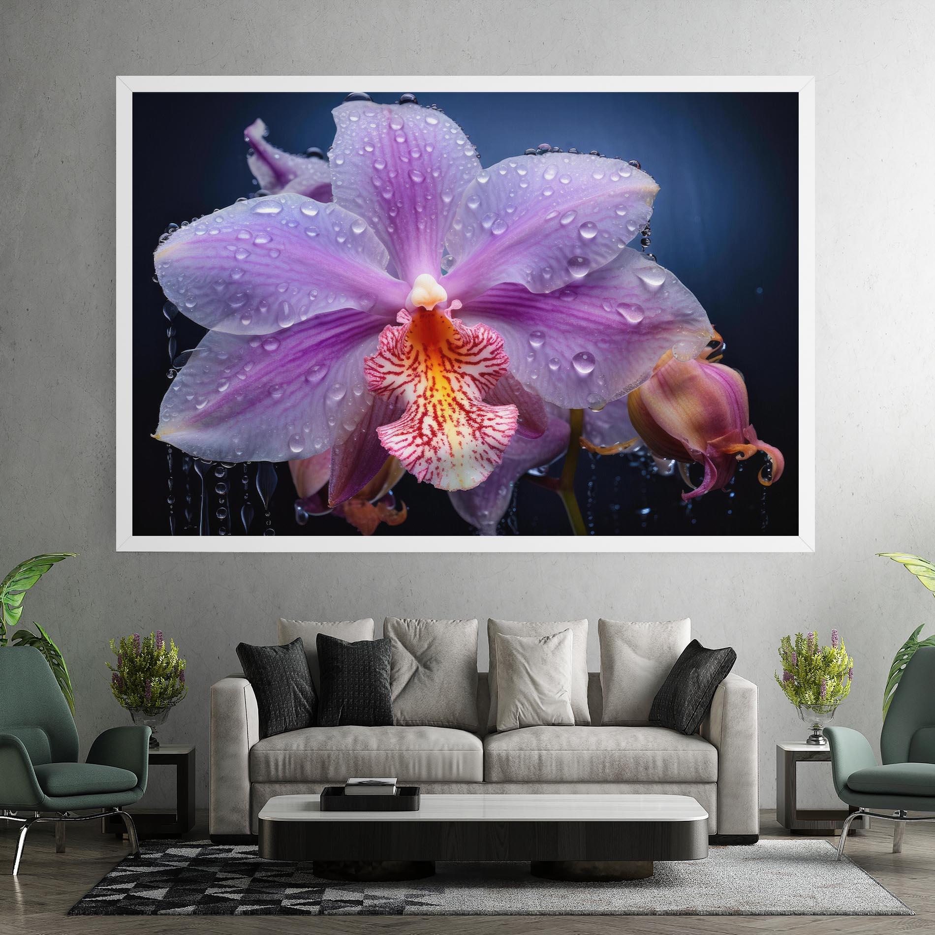 Tablou Canvas Orchid In Rain mockup 7