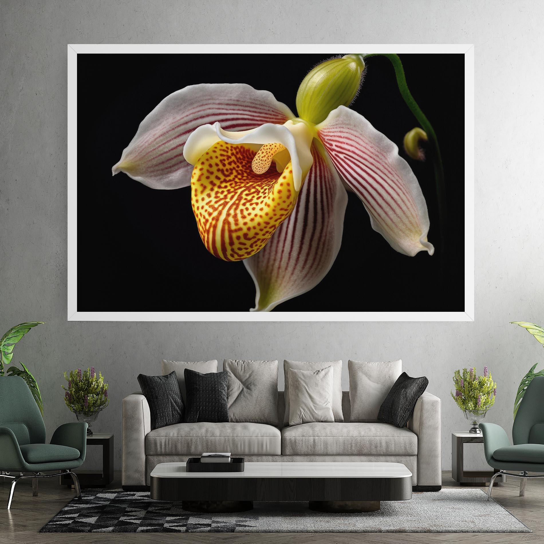 Tablou Canvas Orchid On Black mockup 7