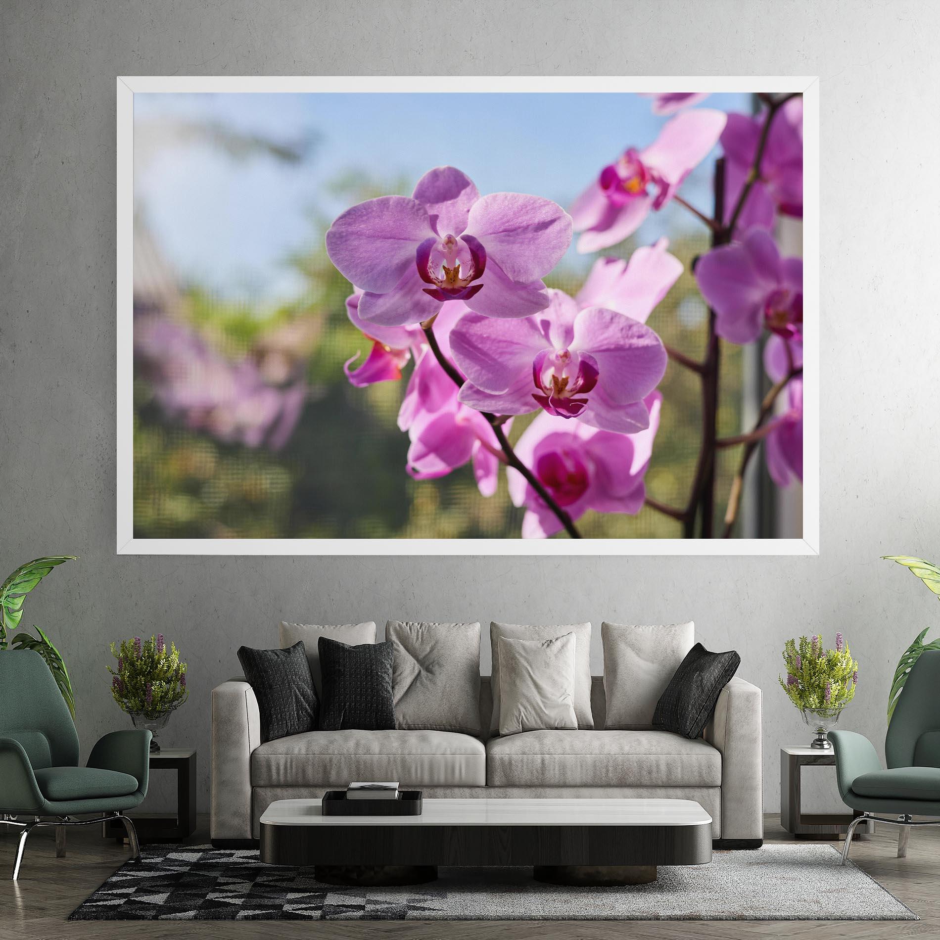 Tablou Canvas Orchids In The Garden mockup 7