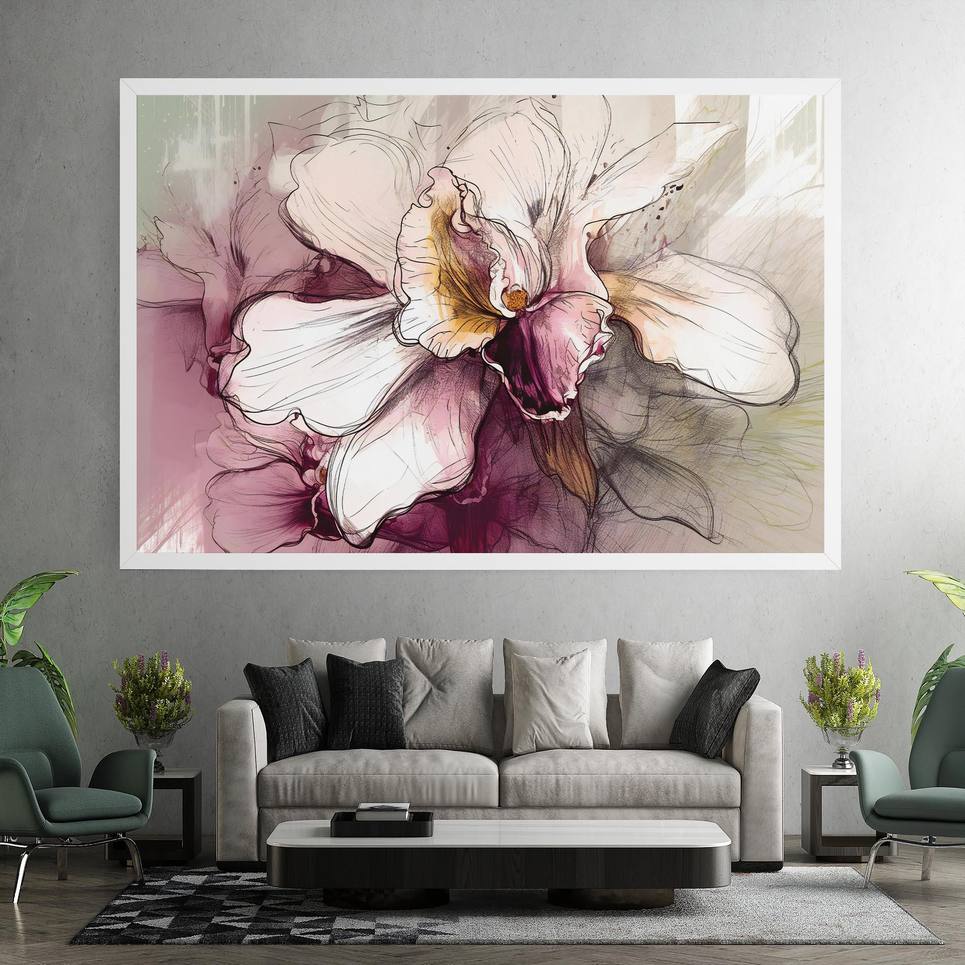 Tablou Canvas Painted Purple Orchid mockup 7
