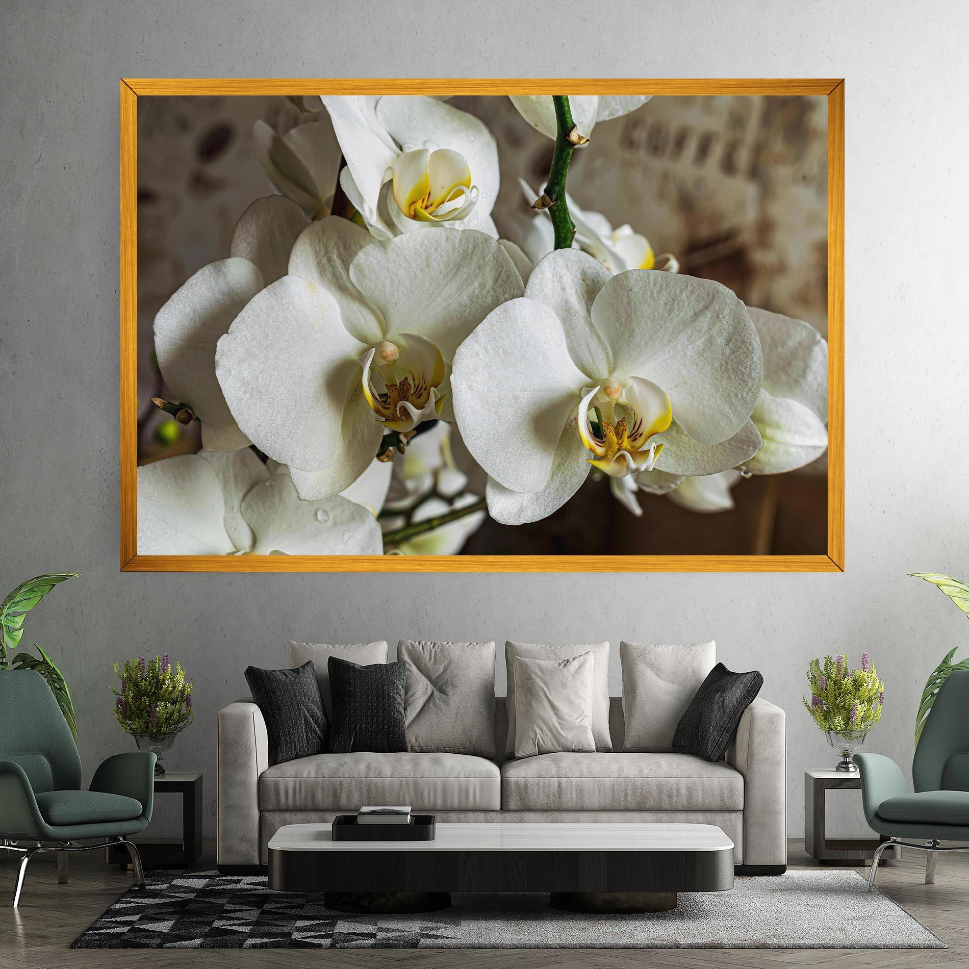 Tablou Canvas Beautiful White Orchids mockup 7