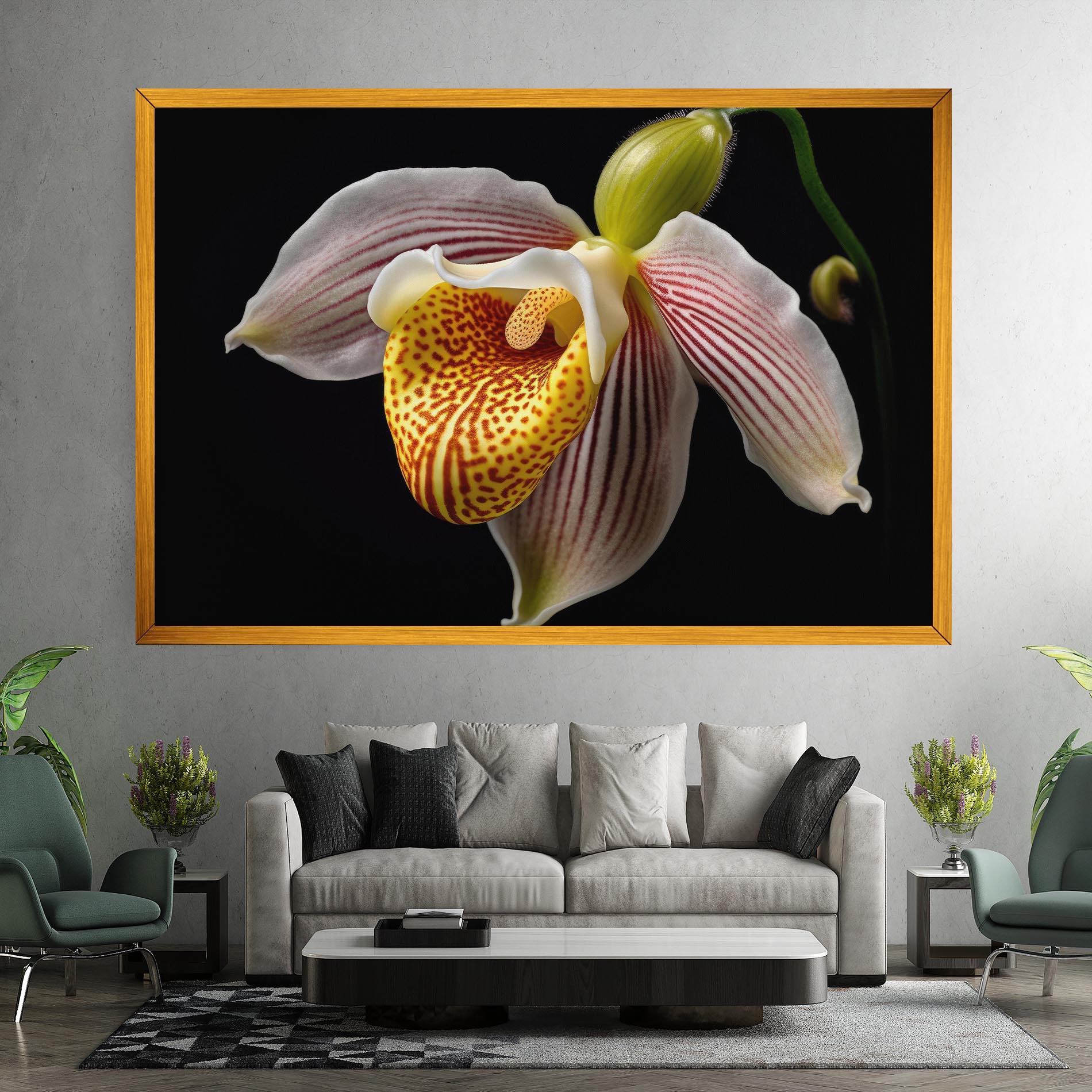 Tablou Canvas Orchid On Black mockup 7