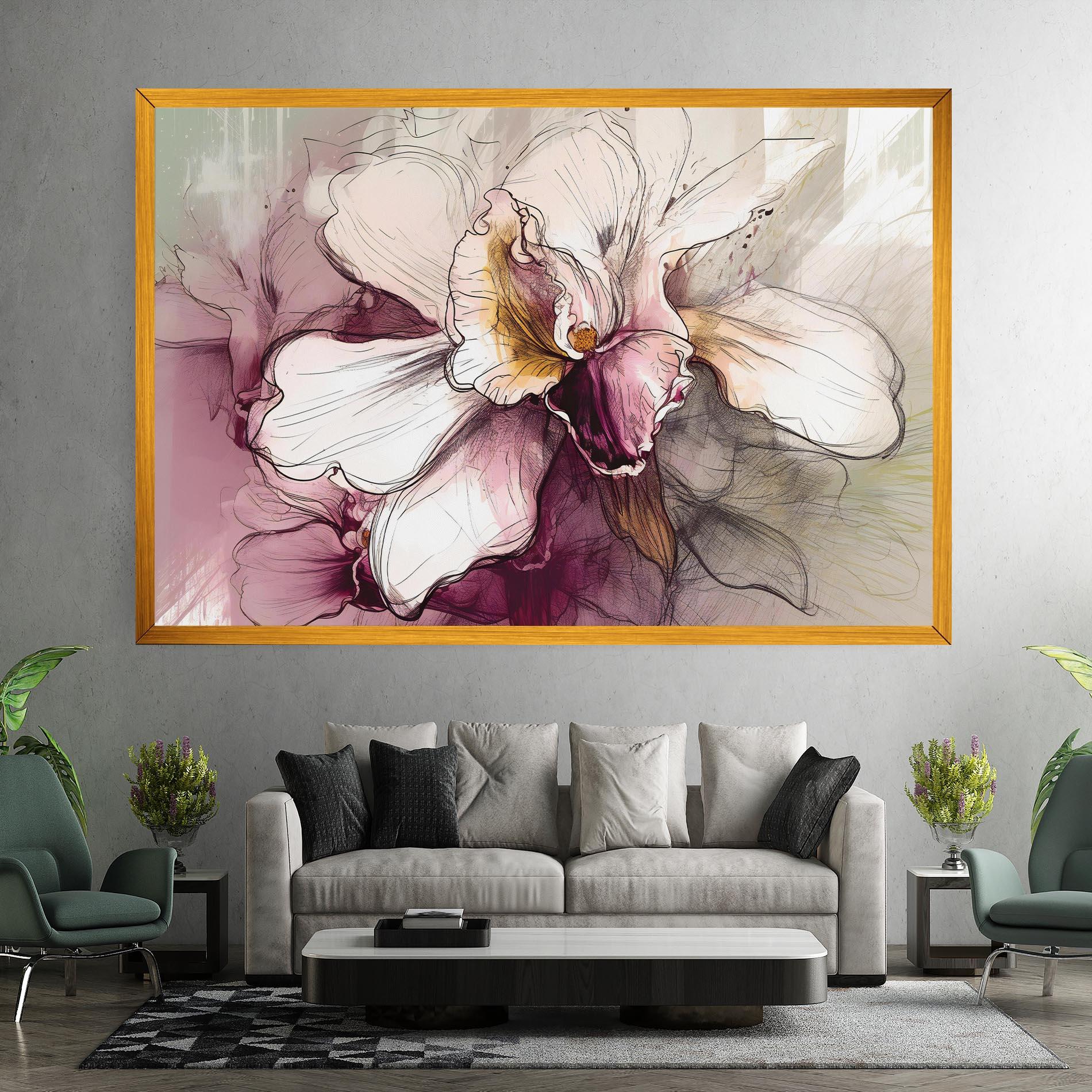 Tablou Canvas Painted Purple Orchid mockup 7