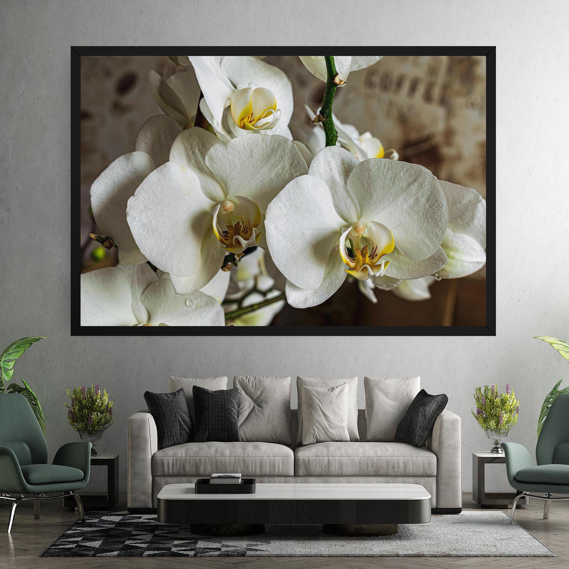 Tablou Canvas Beautiful White Orchids mockup 7