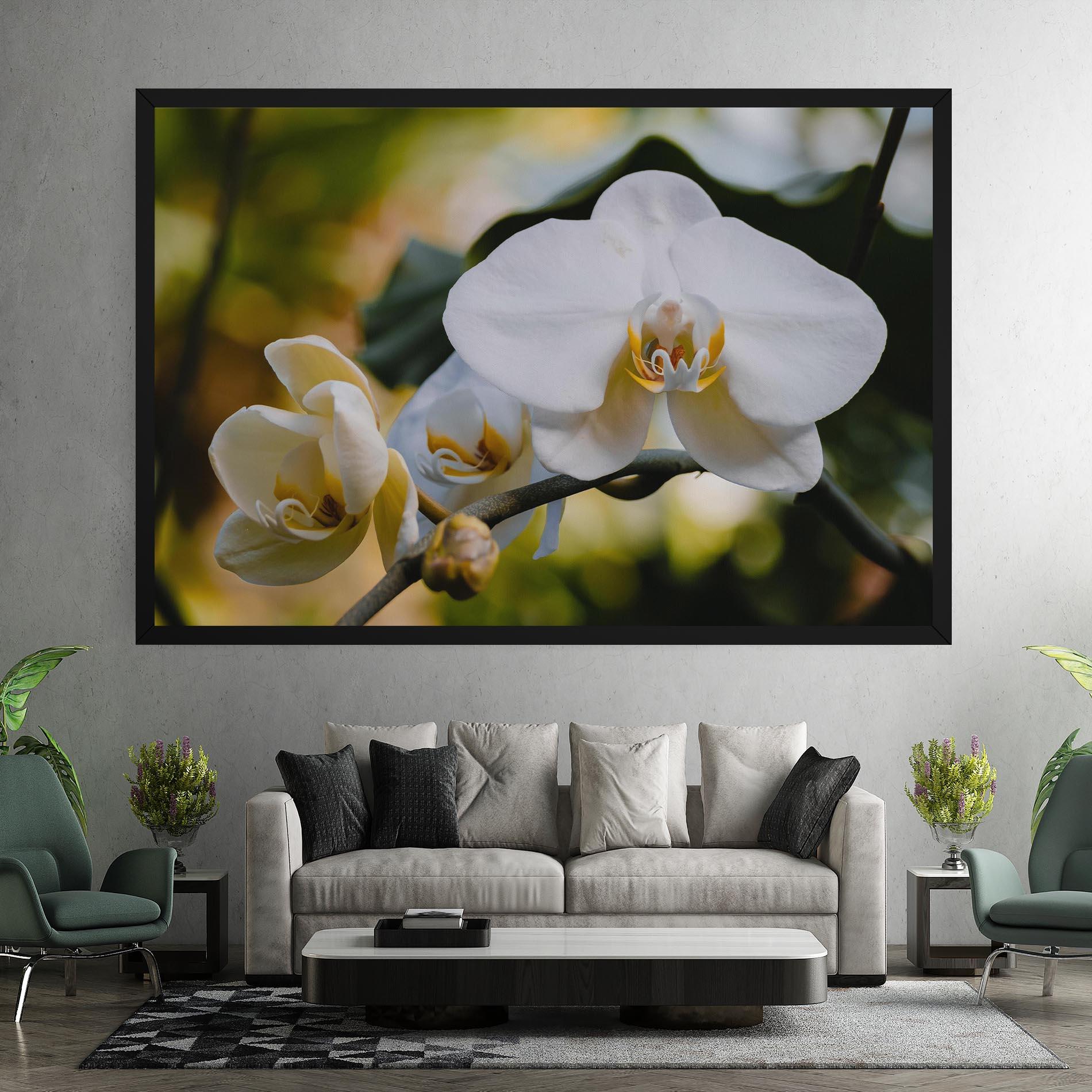 Tablou Canvas Cream Orchid In Nature mockup 7