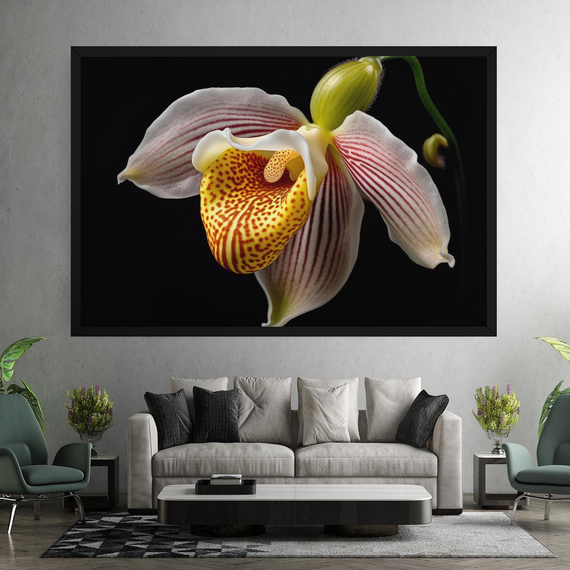 Tablou Canvas Orchid On Black mockup 7