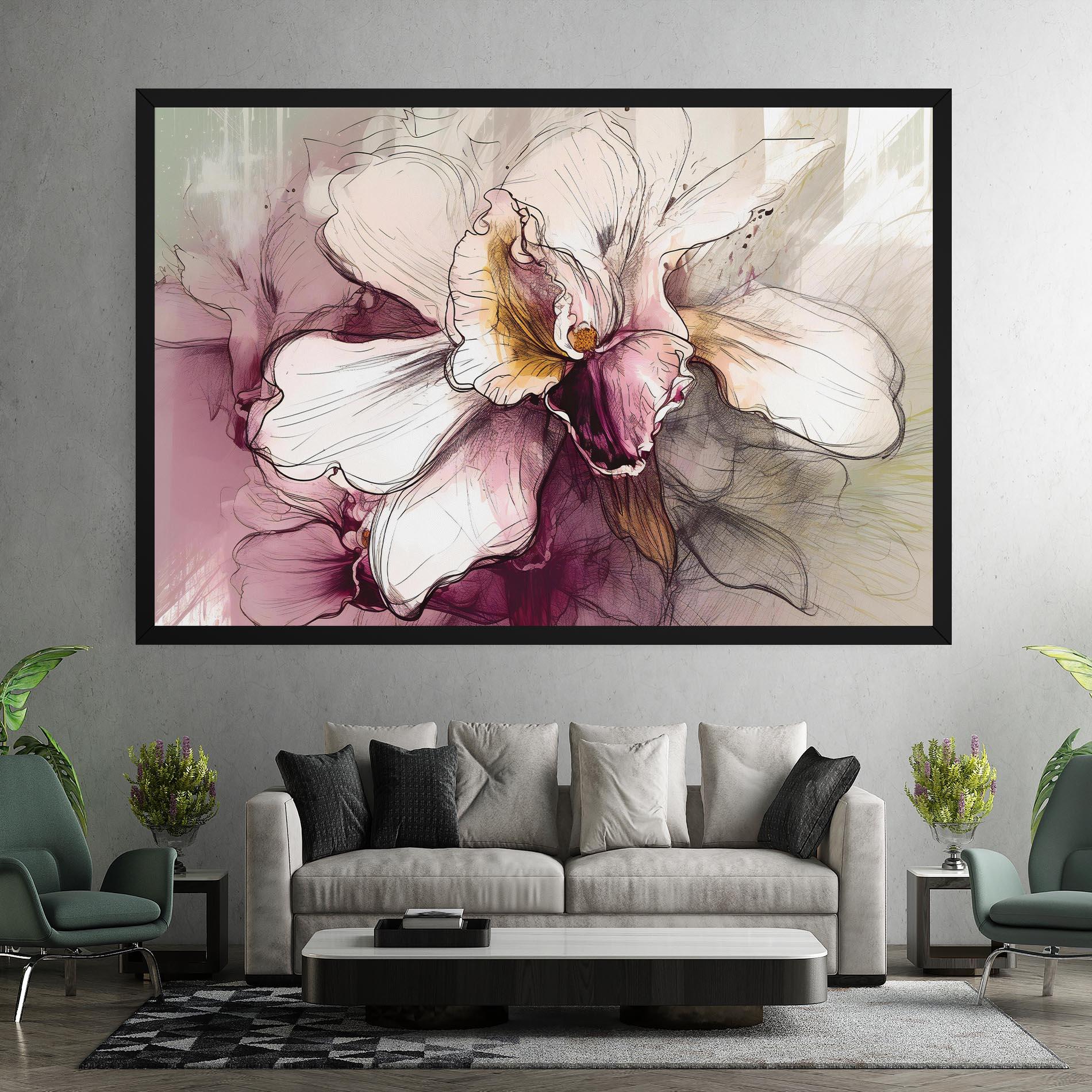 Tablou Canvas Painted Purple Orchid mockup 7