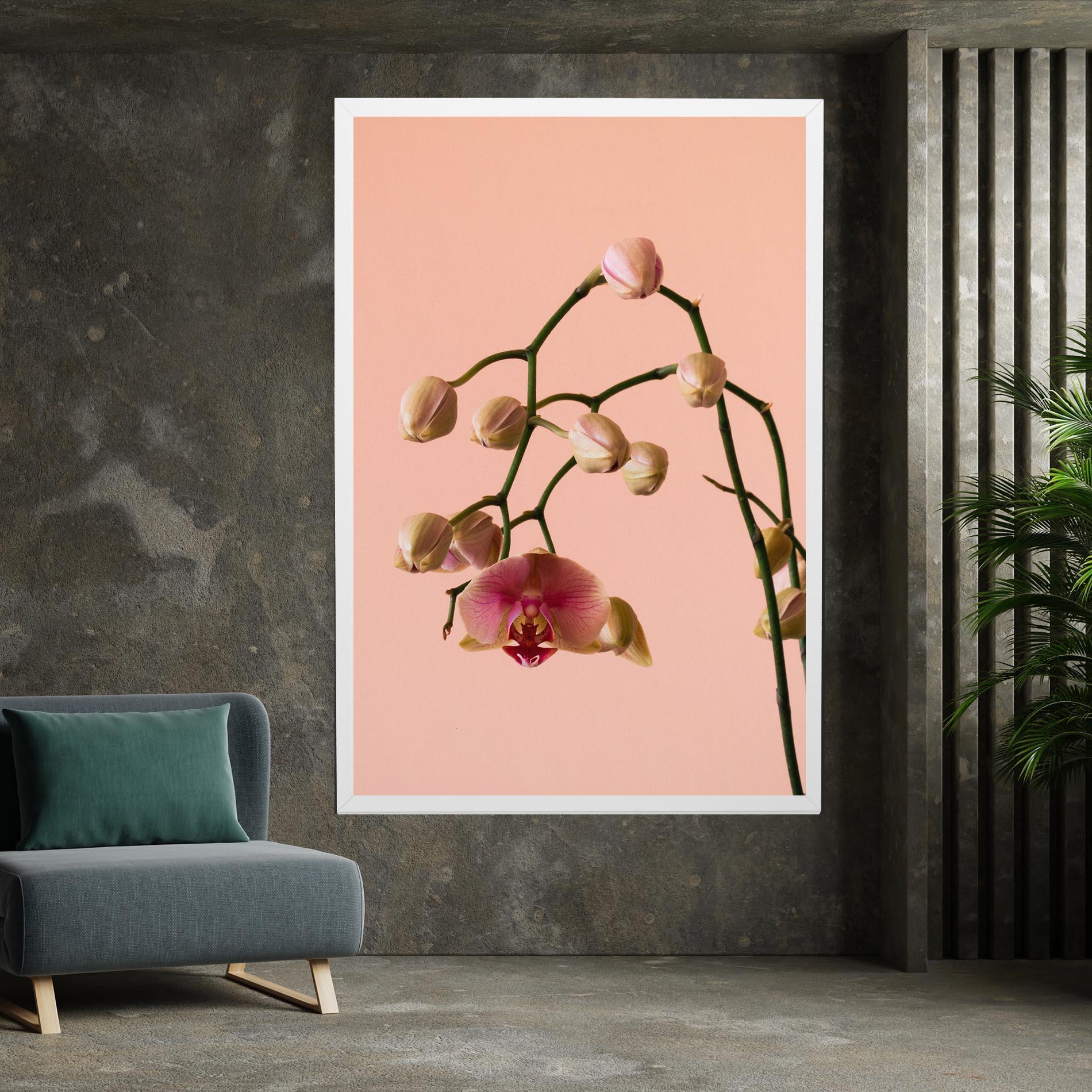 Tablou Canvas Orchids On Pink mockup 7