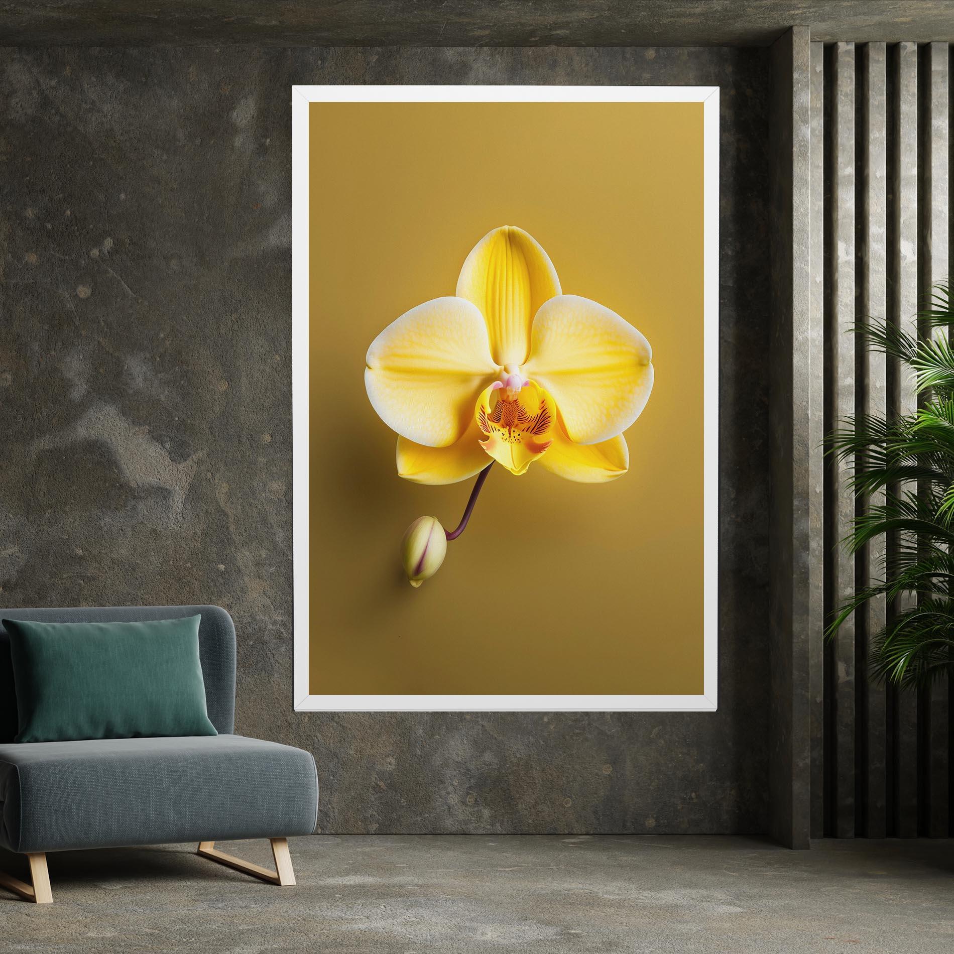 Tablou Canvas Pastel Yellow Orchid mockup 7
