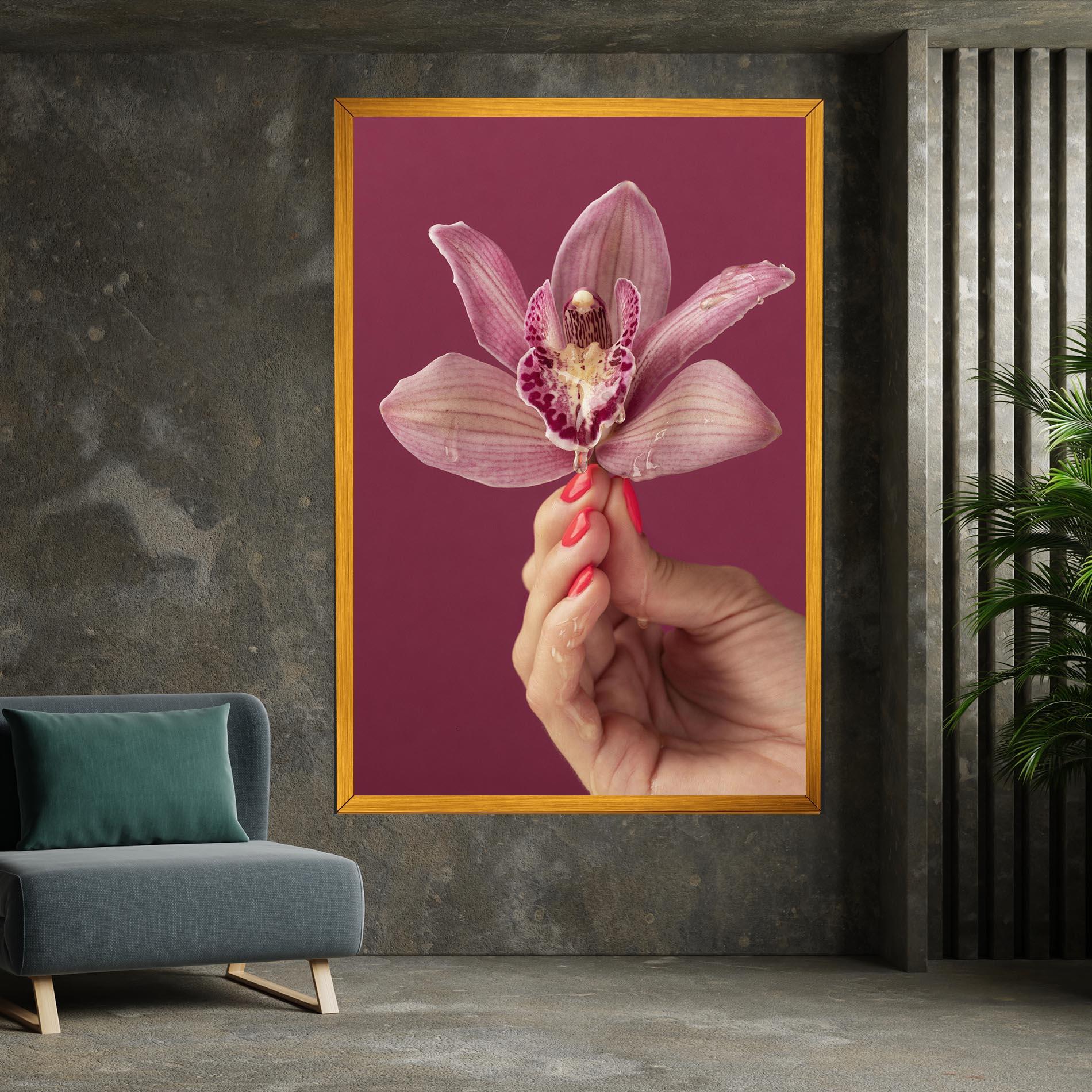 Tablou Canvas Orchid Holding mockup 7