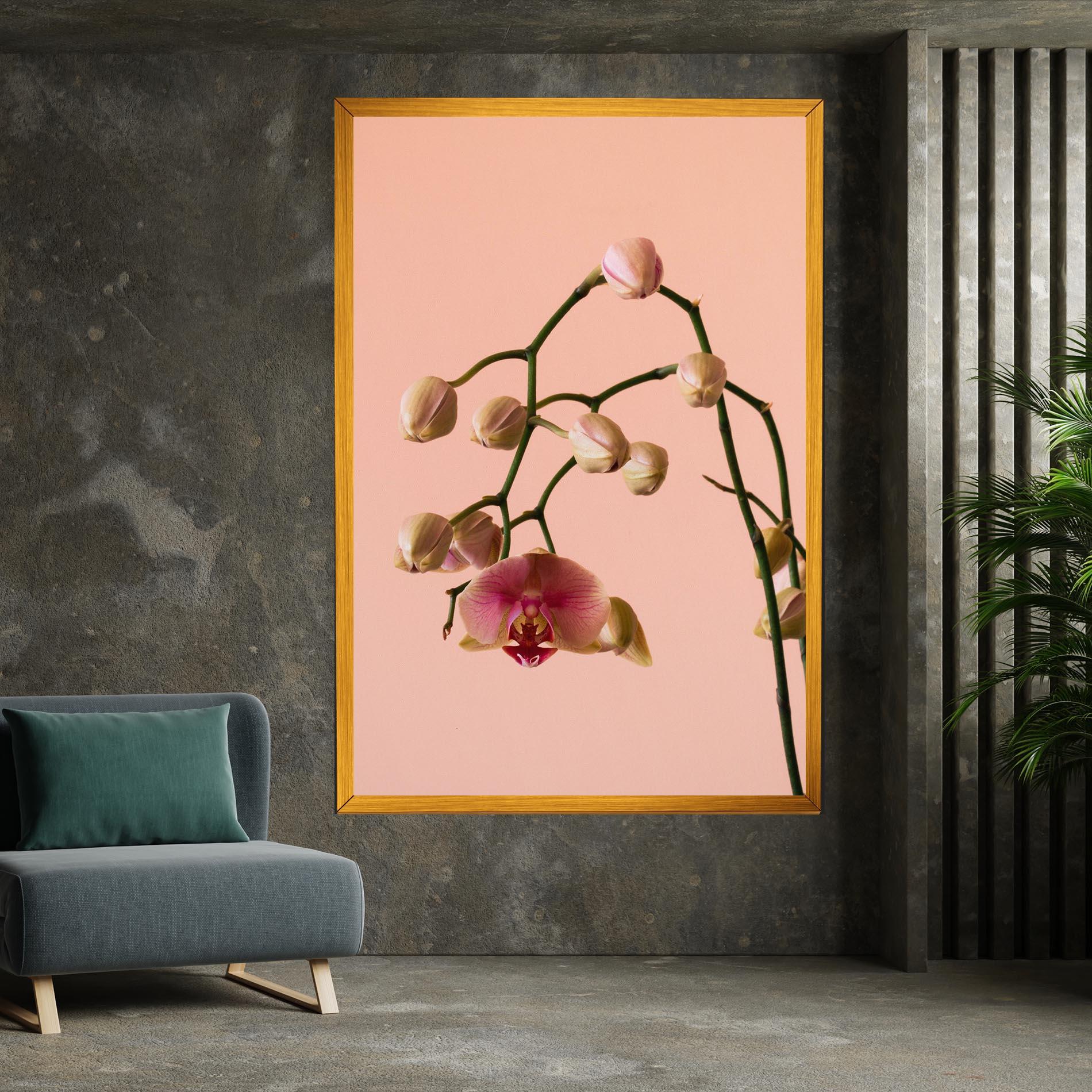 Tablou Canvas Orchids On Pink mockup 7