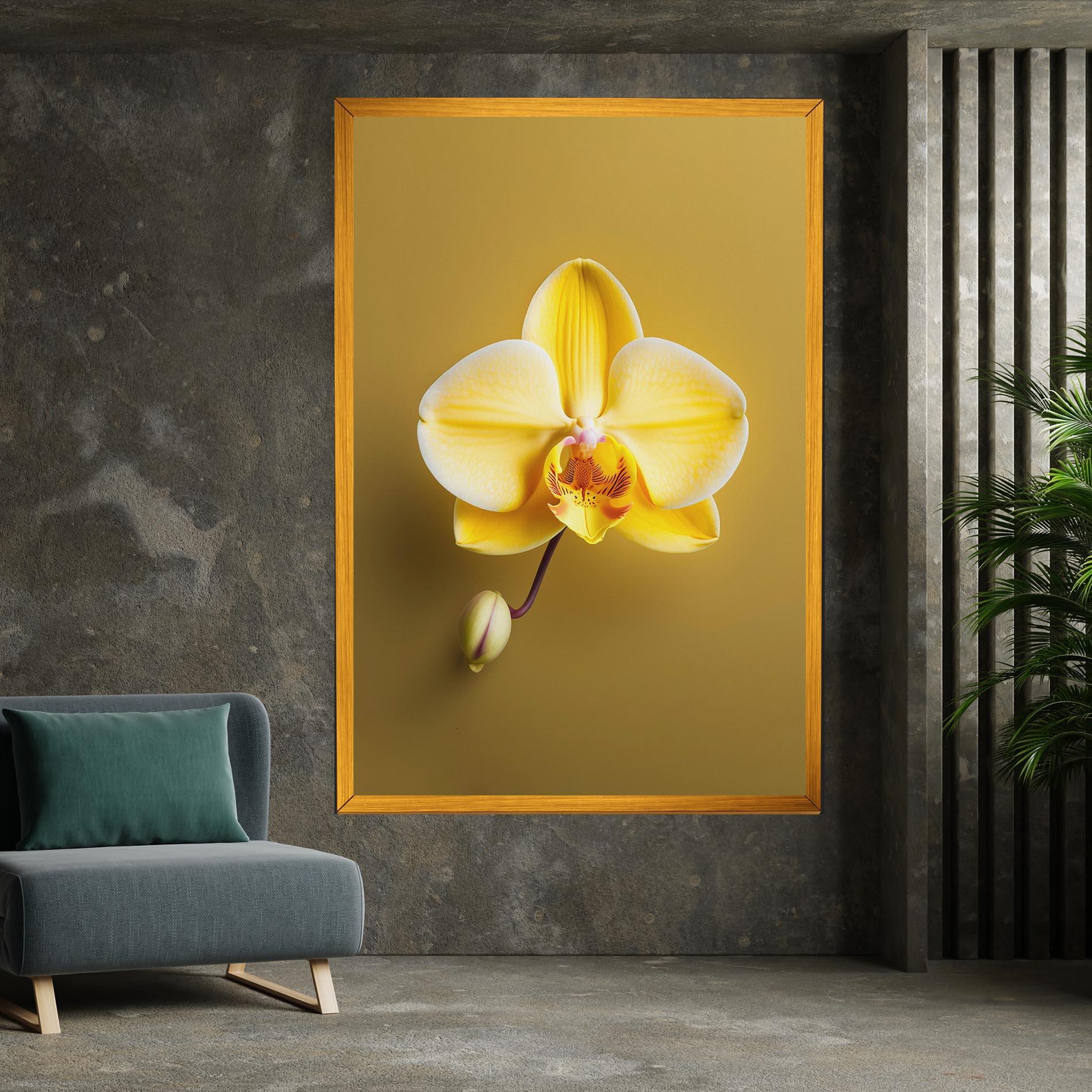 Tablou Canvas Pastel Yellow Orchid mockup 7