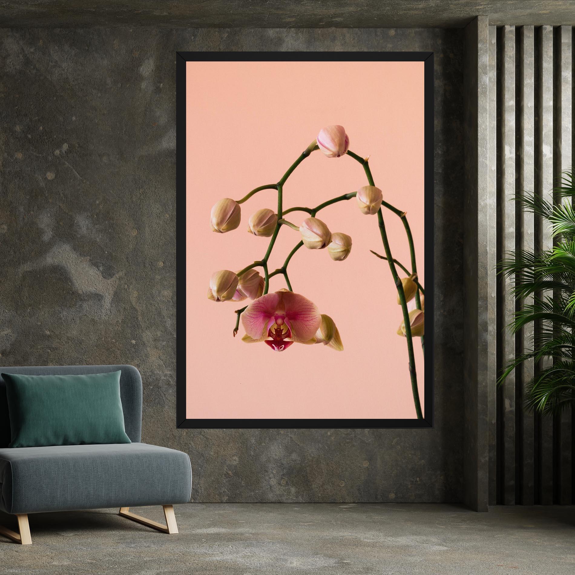 Tablou Canvas Orchids On Pink mockup 7