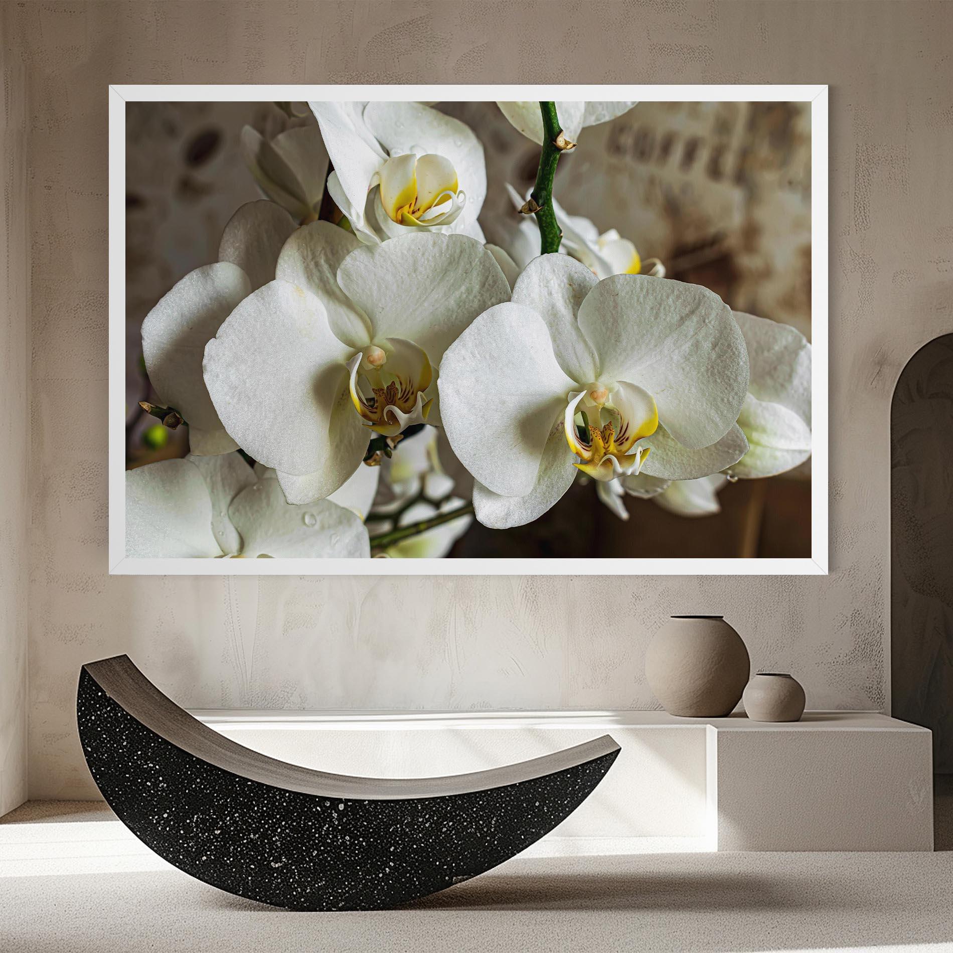 Tablou Canvas Beautiful White Orchids mockup 8