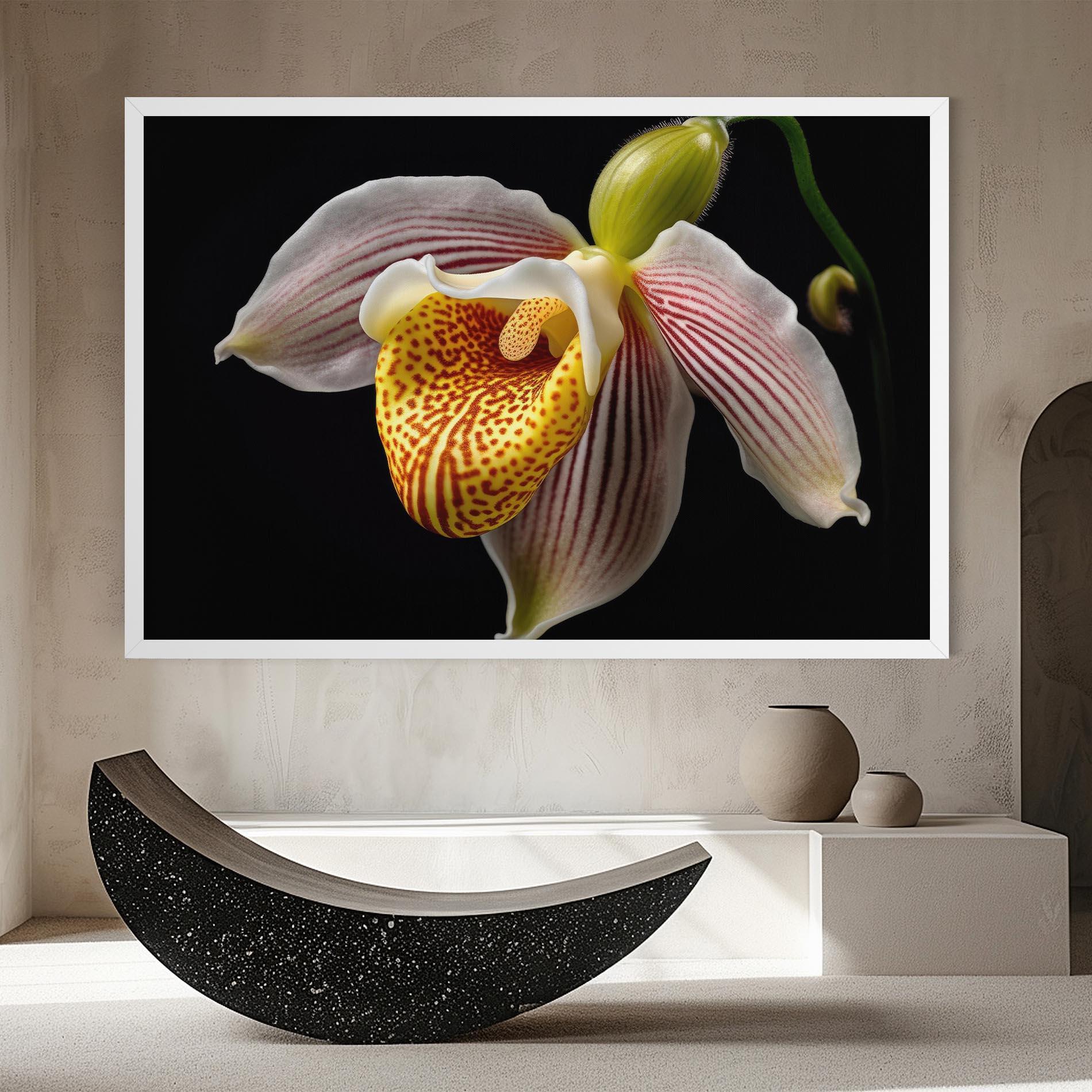 Tablou Canvas Orchid On Black mockup 8