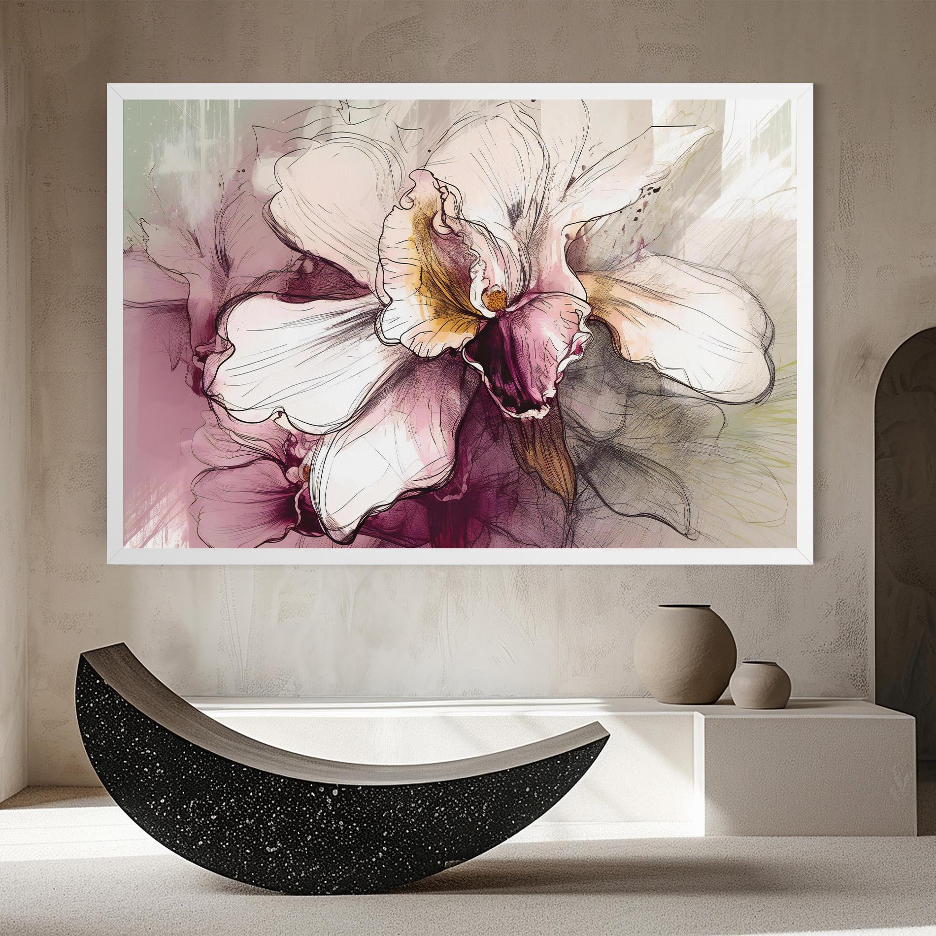 Tablou Canvas Painted Purple Orchid mockup 8