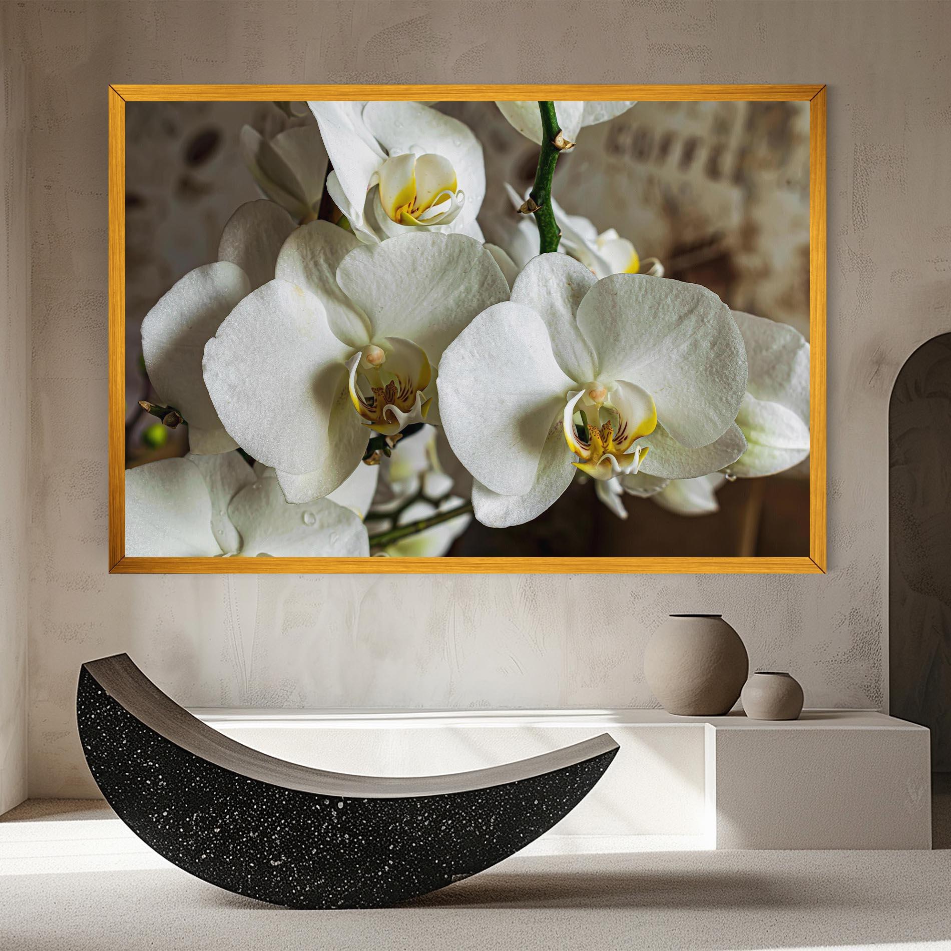 Tablou Canvas Beautiful White Orchids mockup 8