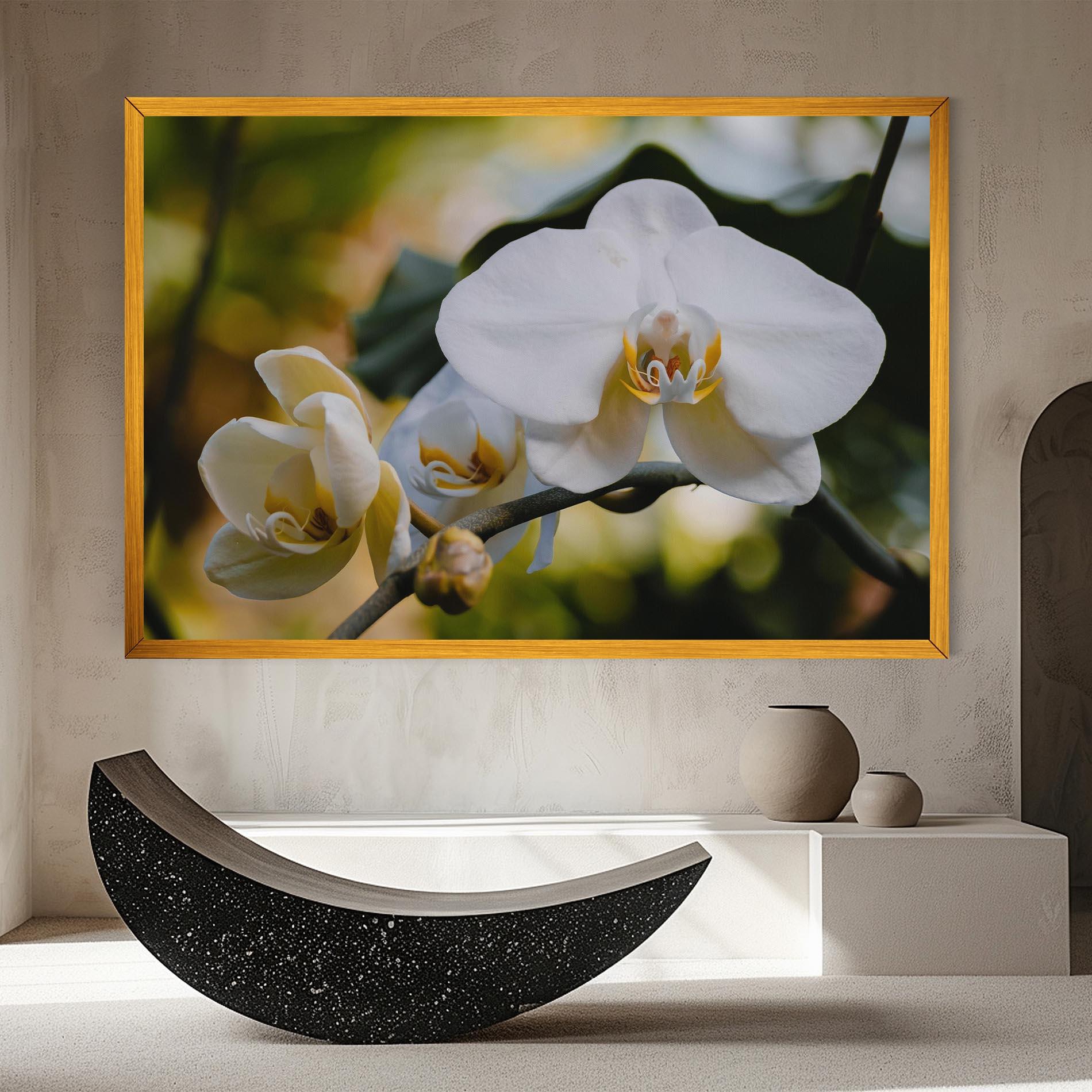 Tablou Canvas Cream Orchid In Nature mockup 8