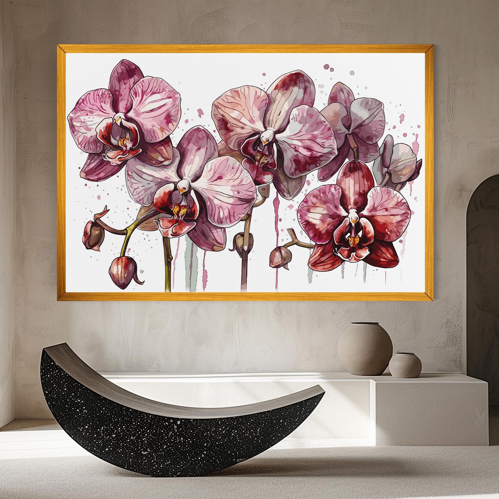 Tablou Canvas Orchid Art mockup 8