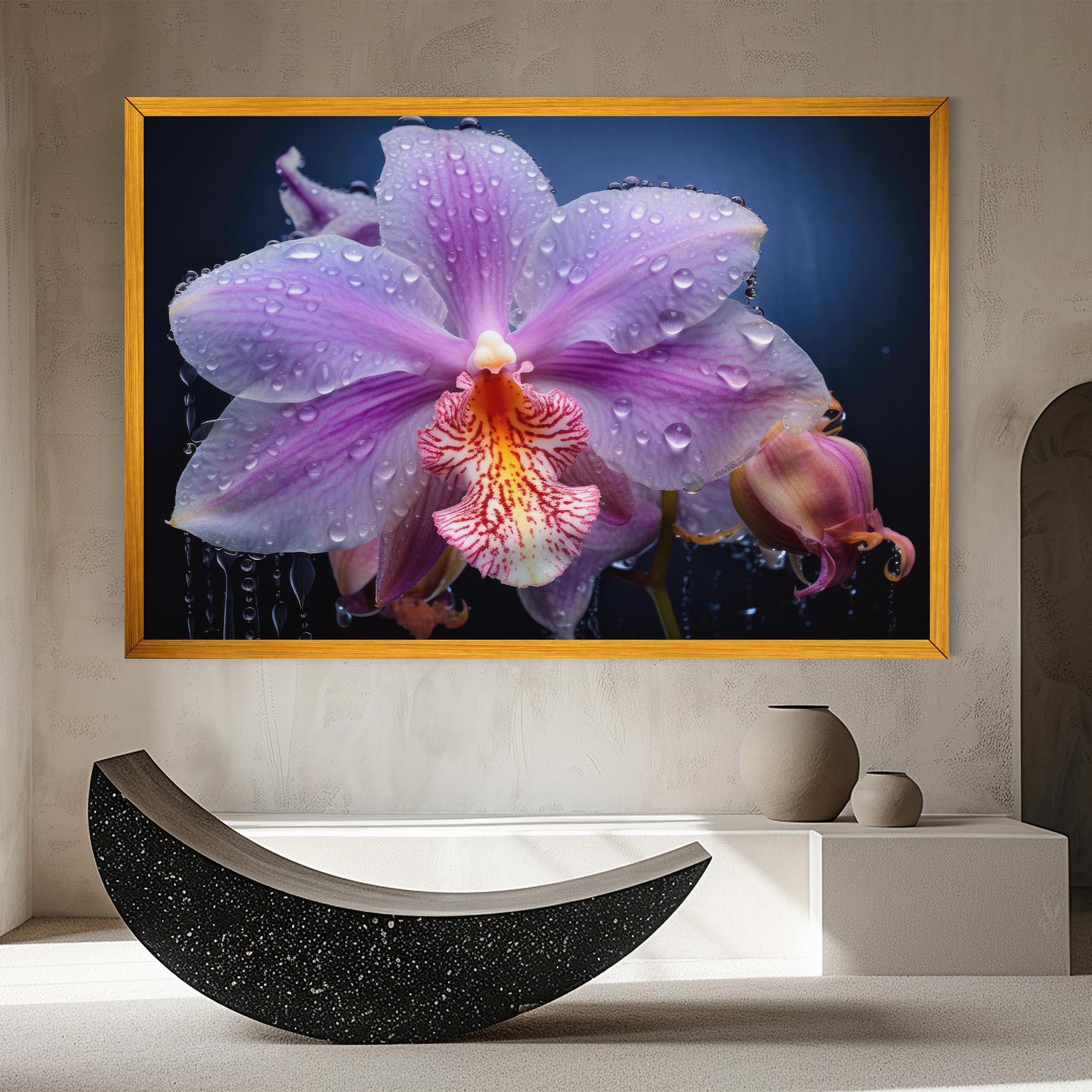 Tablou Canvas Orchid In Rain mockup 8