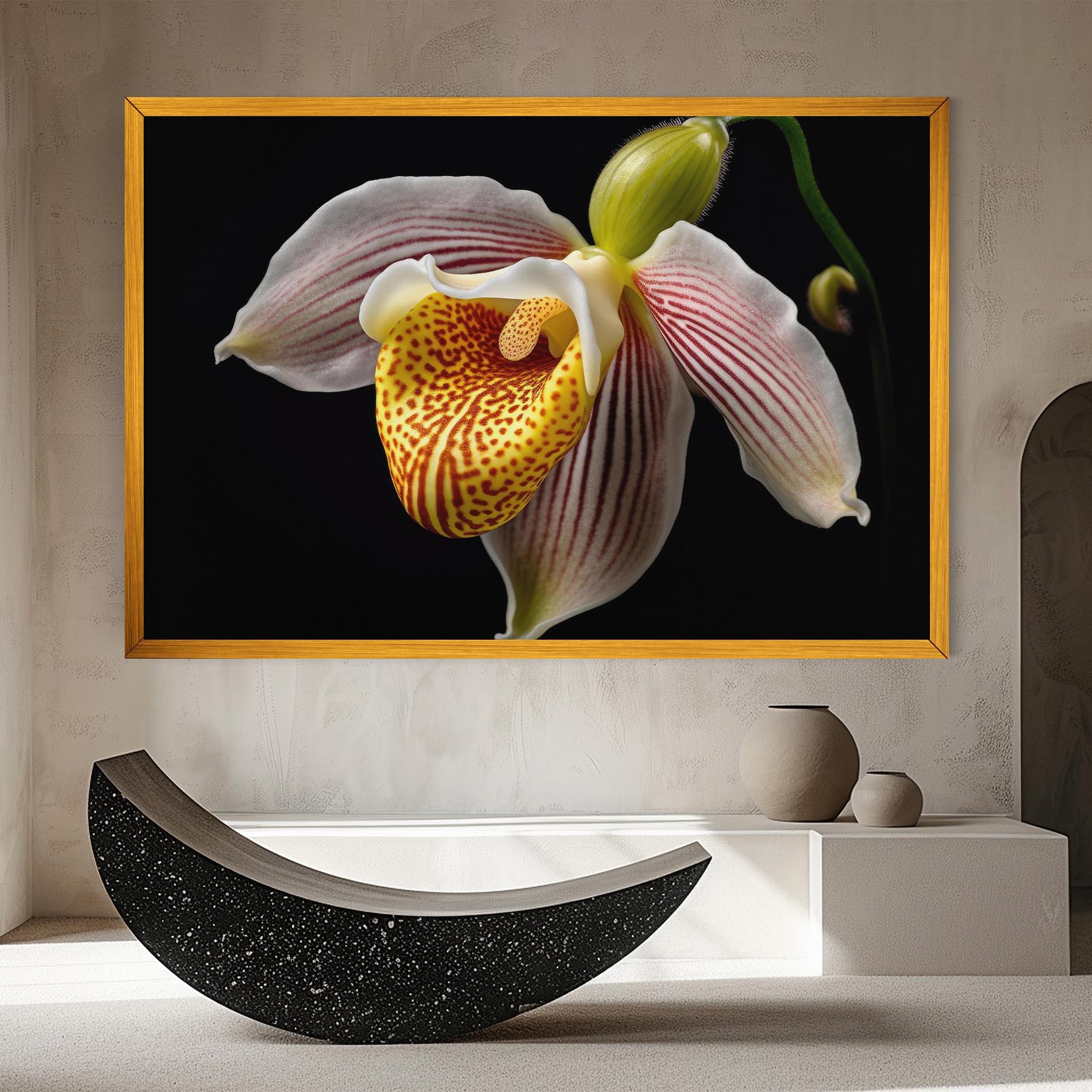 Tablou Canvas Orchid On Black mockup 8