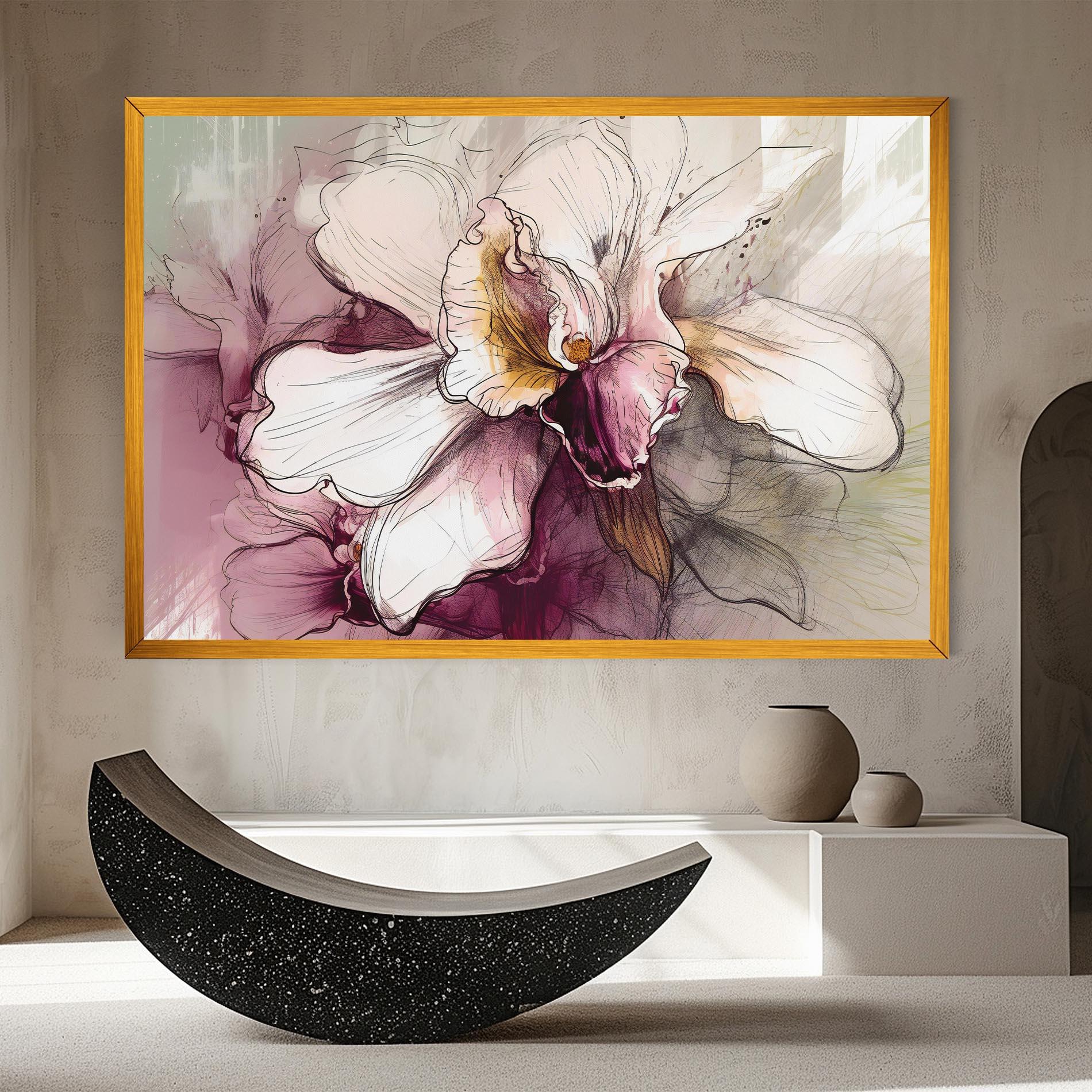 Tablou Canvas Painted Purple Orchid mockup 8