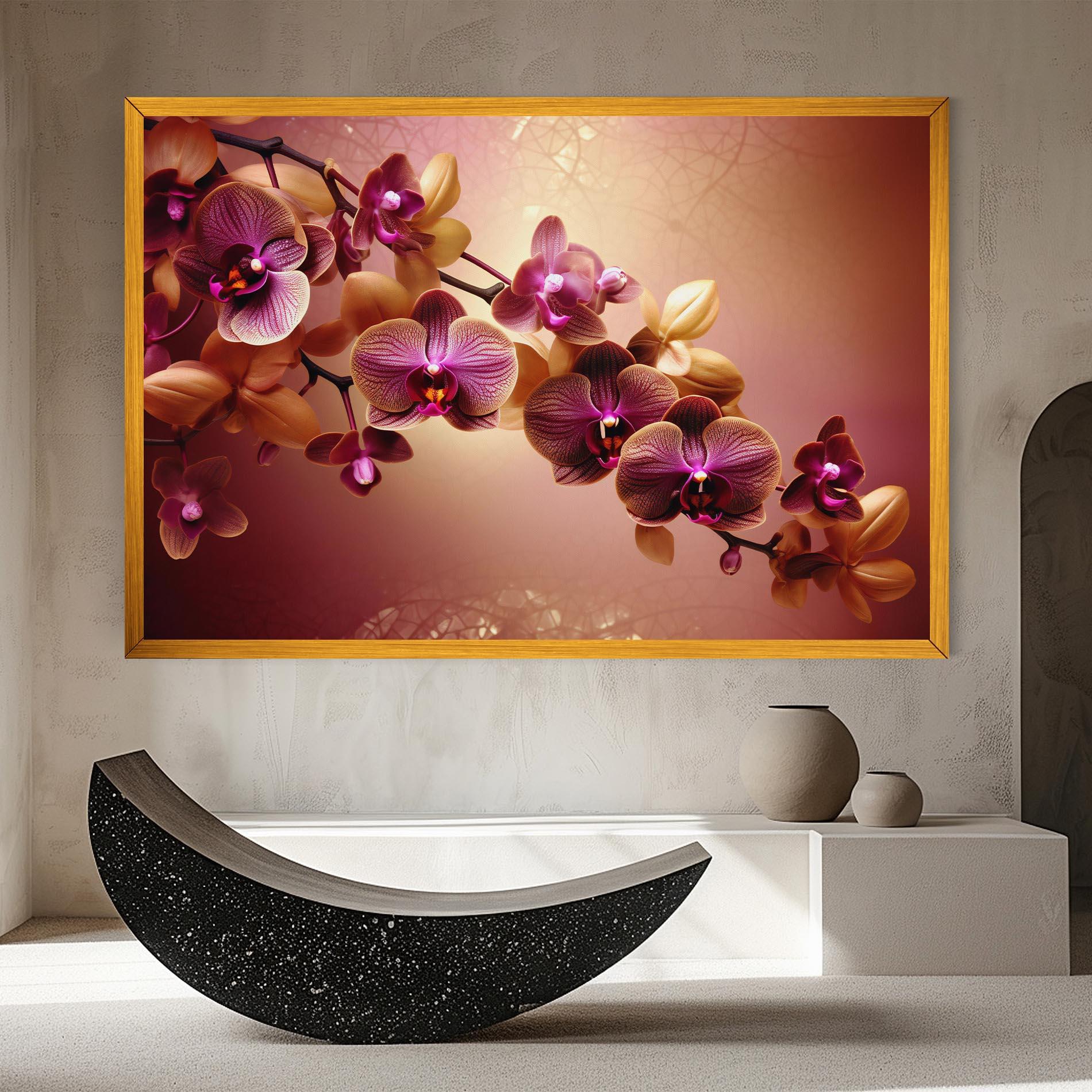 Tablou Canvas Purple Cream Orchid mockup 8