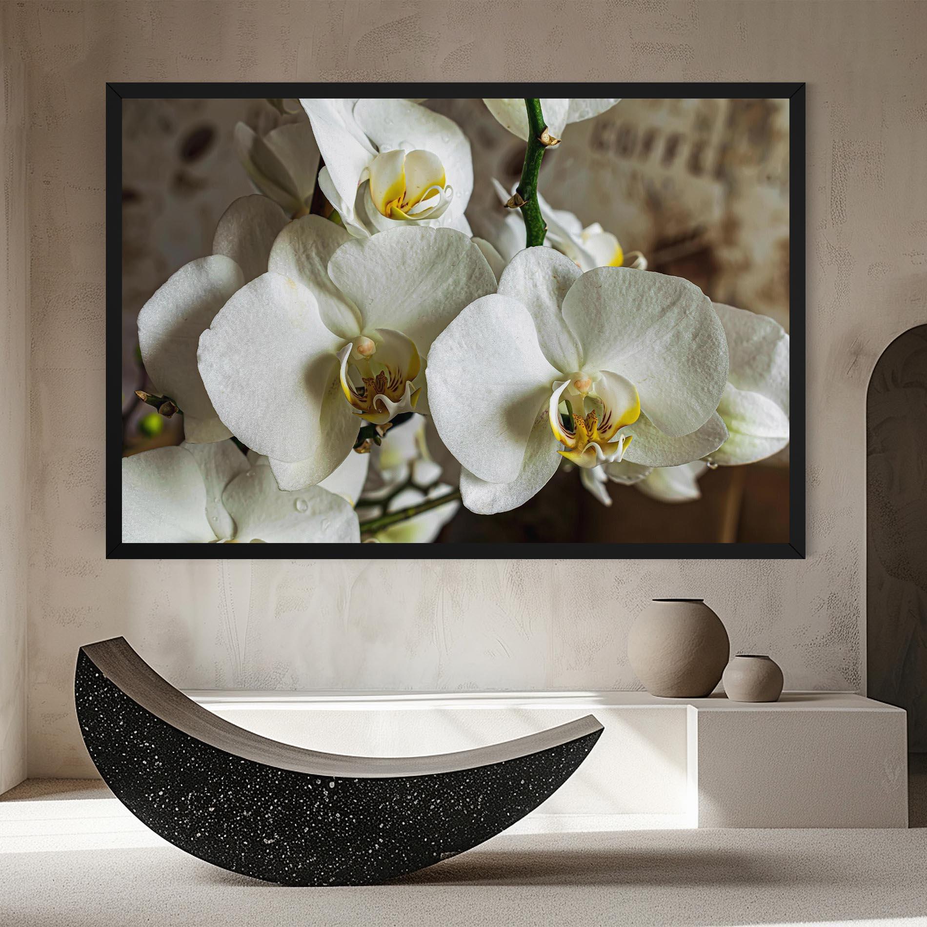 Tablou Canvas Beautiful White Orchids mockup 8