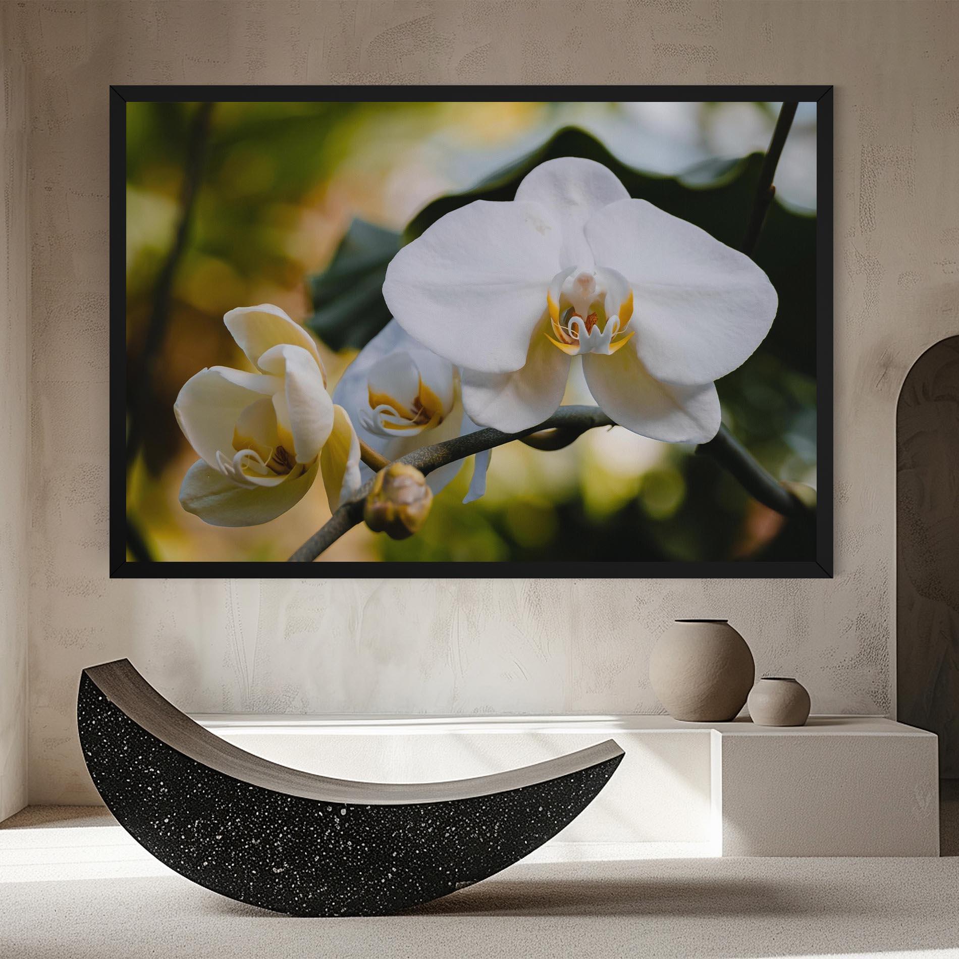 Tablou Canvas Cream Orchid In Nature mockup 8