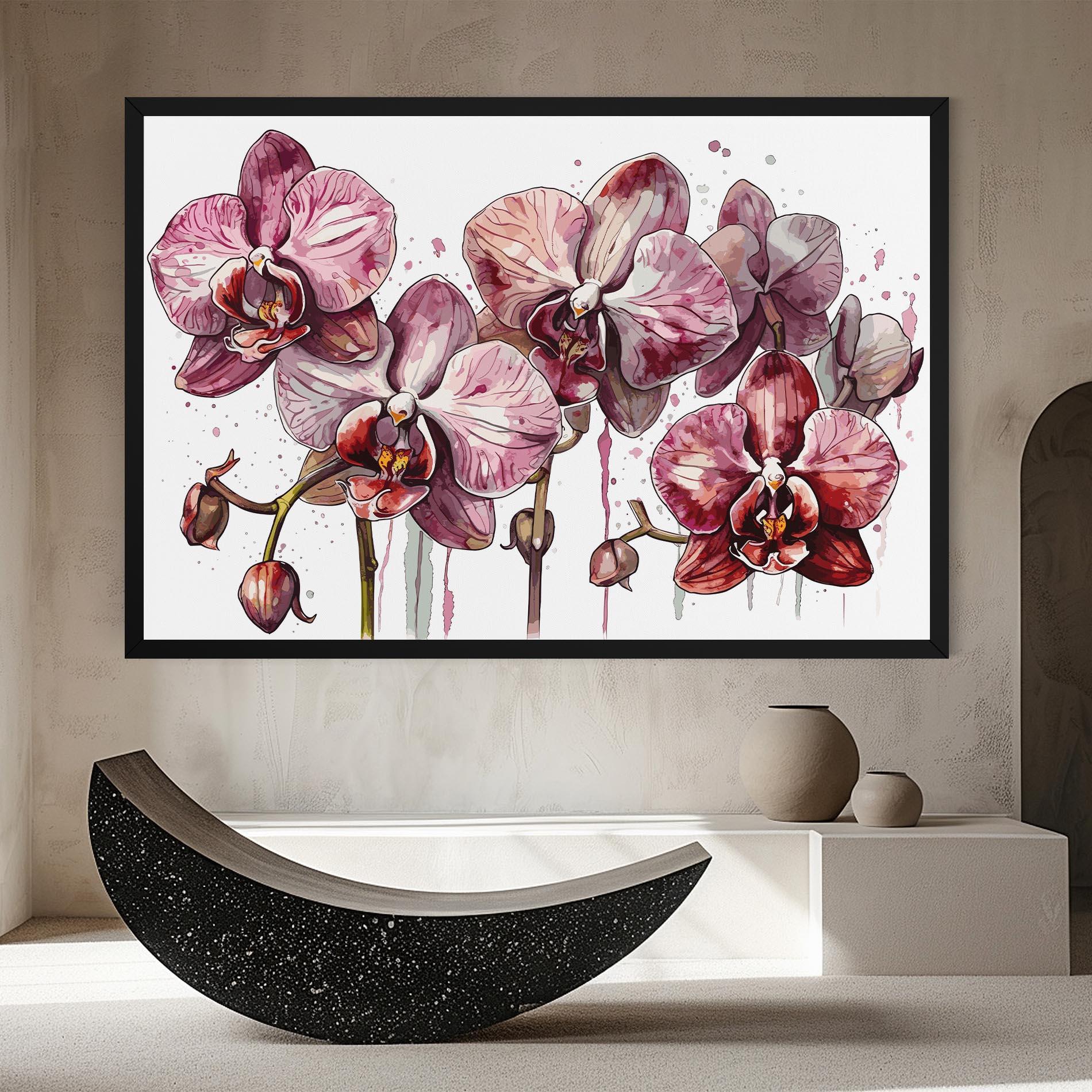 Tablou Canvas Orchid Art mockup 8