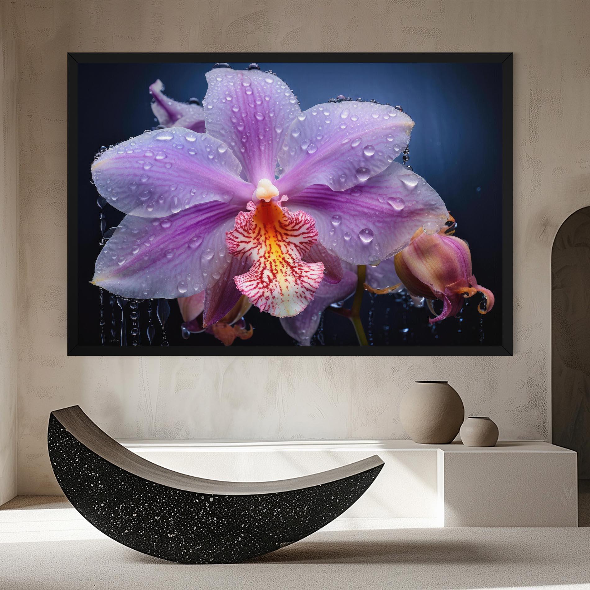 Tablou Canvas Orchid In Rain mockup 8