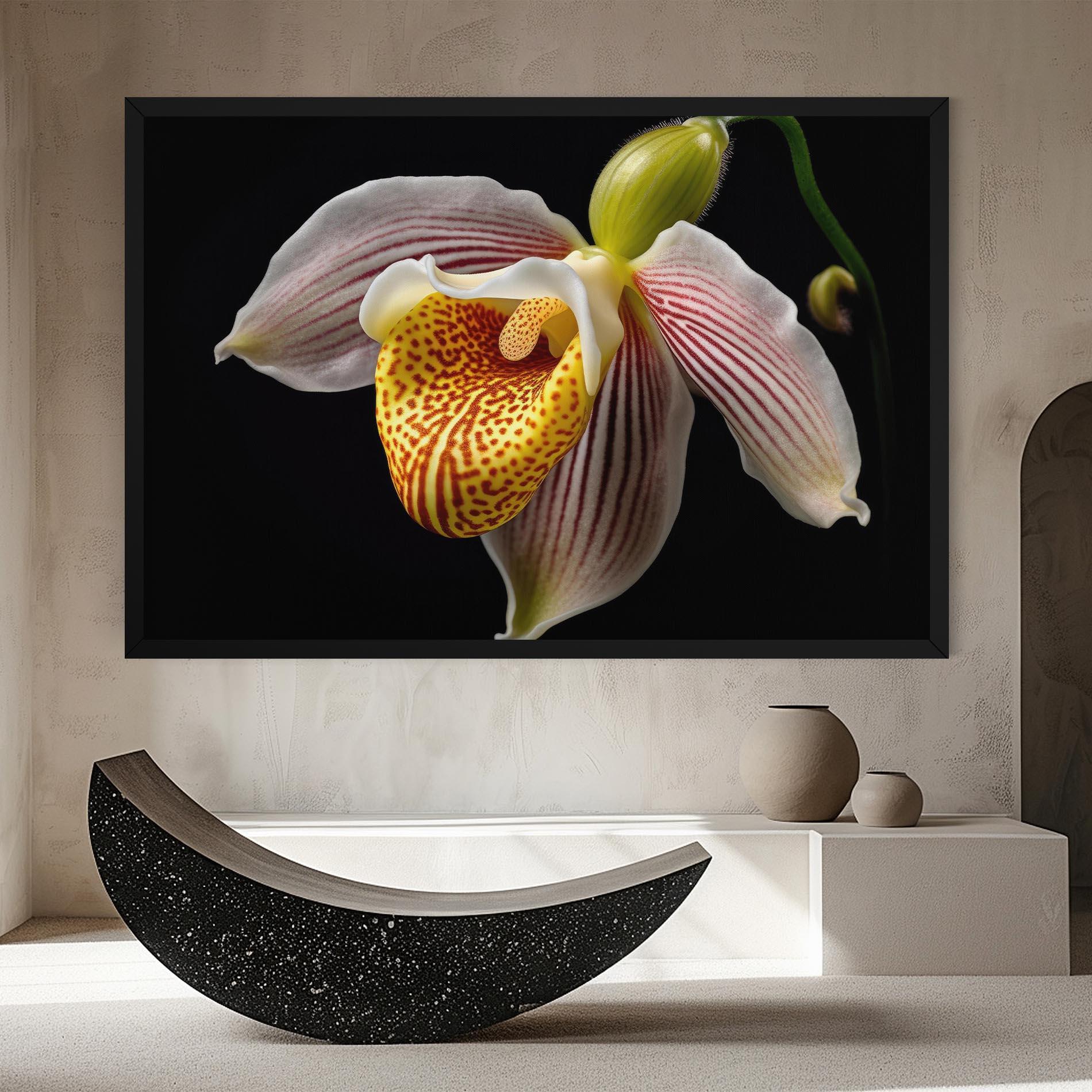 Tablou Canvas Orchid On Black mockup 8