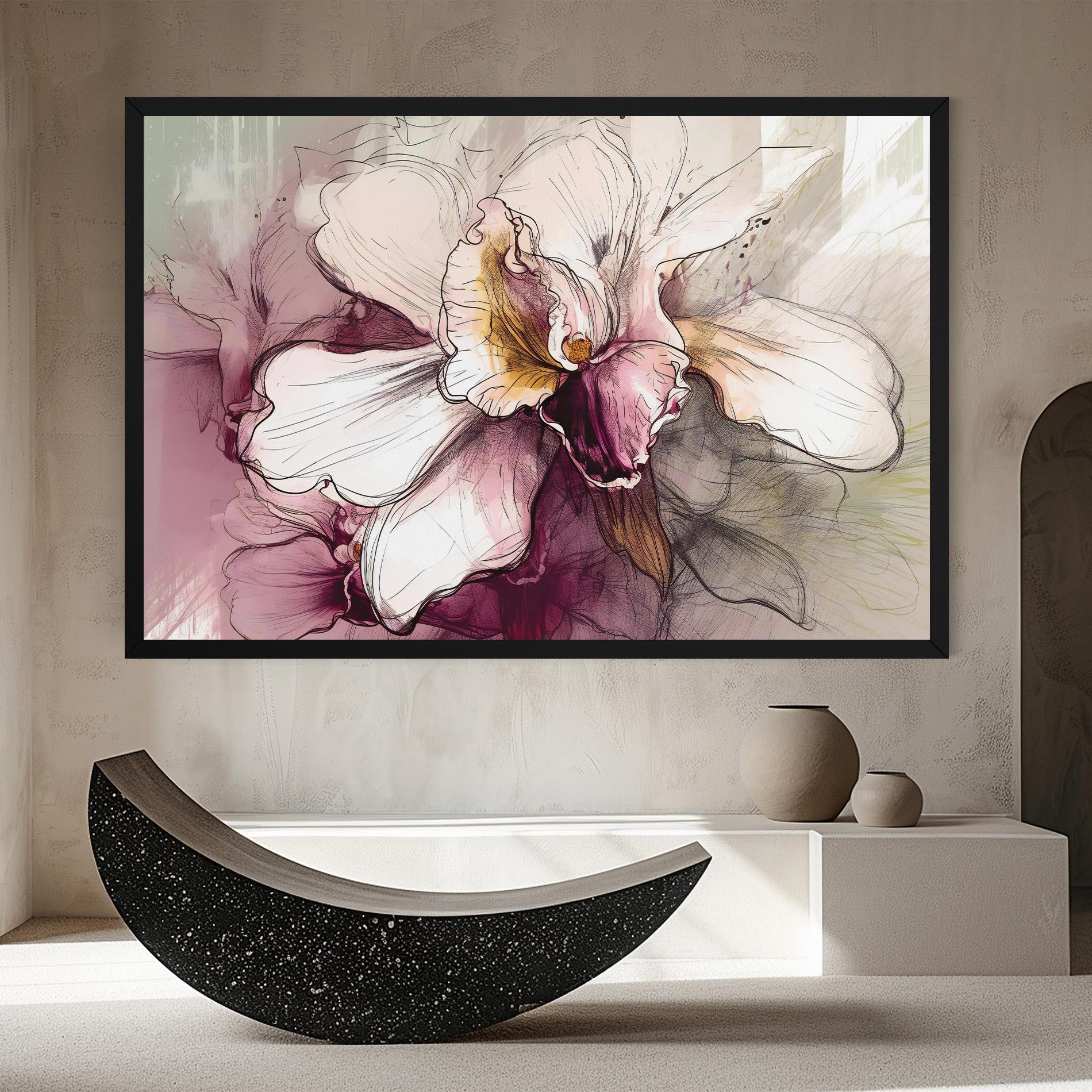 Tablou Canvas Painted Purple Orchid mockup 8