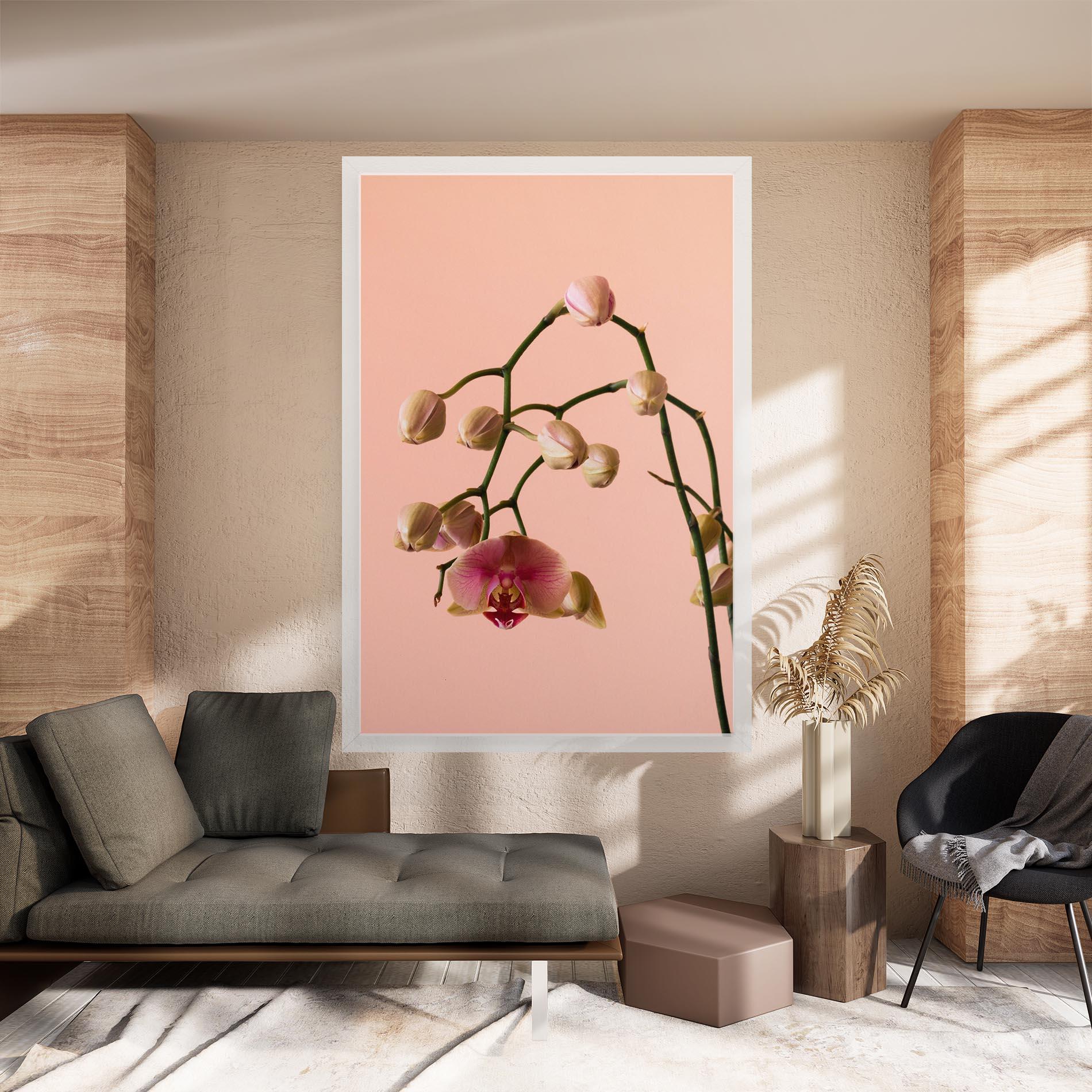 Tablou Canvas Orchids On Pink mockup 8