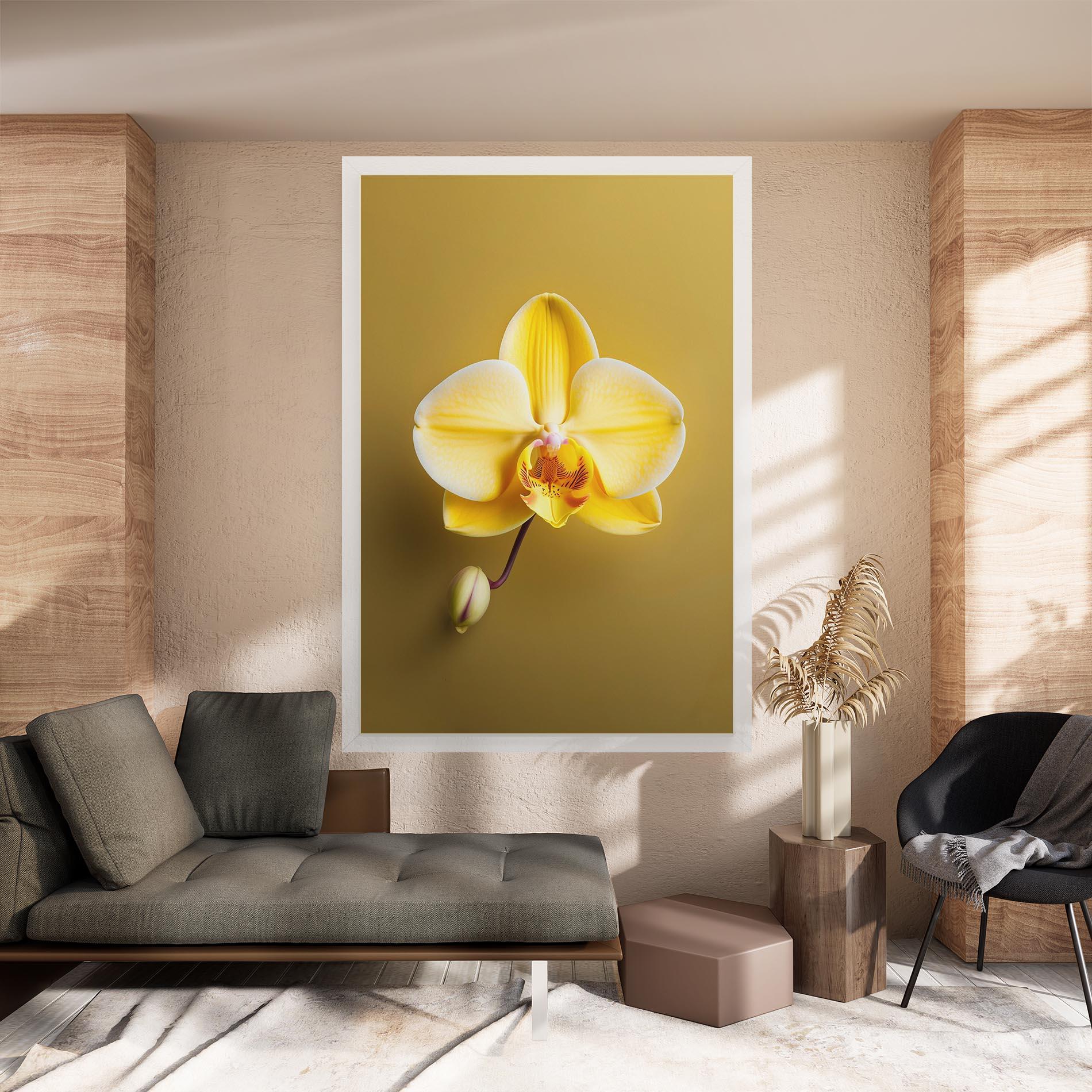 Tablou Canvas Pastel Yellow Orchid mockup 8
