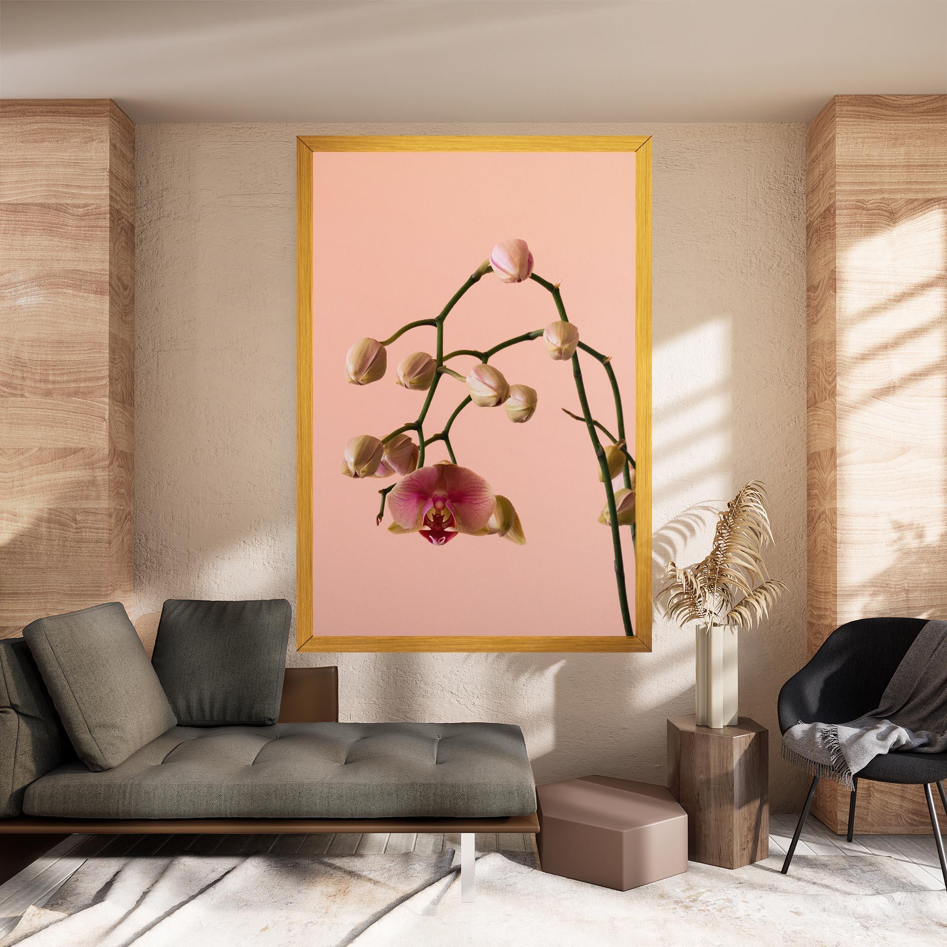 Tablou Canvas Orchids On Pink mockup 8
