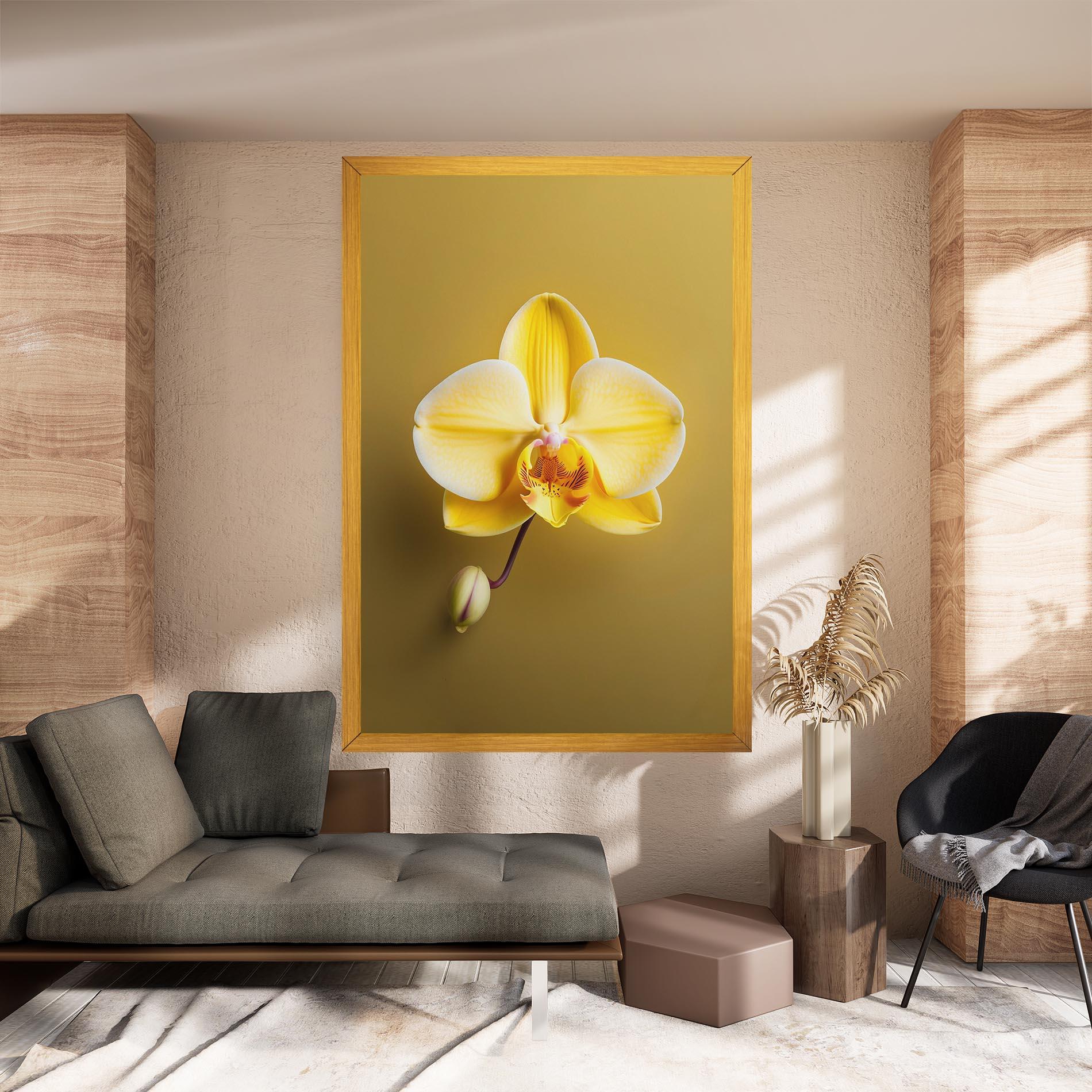 Tablou Canvas Pastel Yellow Orchid mockup 8