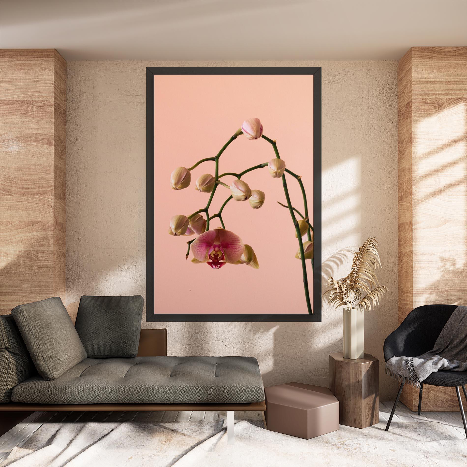 Tablou Canvas Orchids On Pink mockup 8