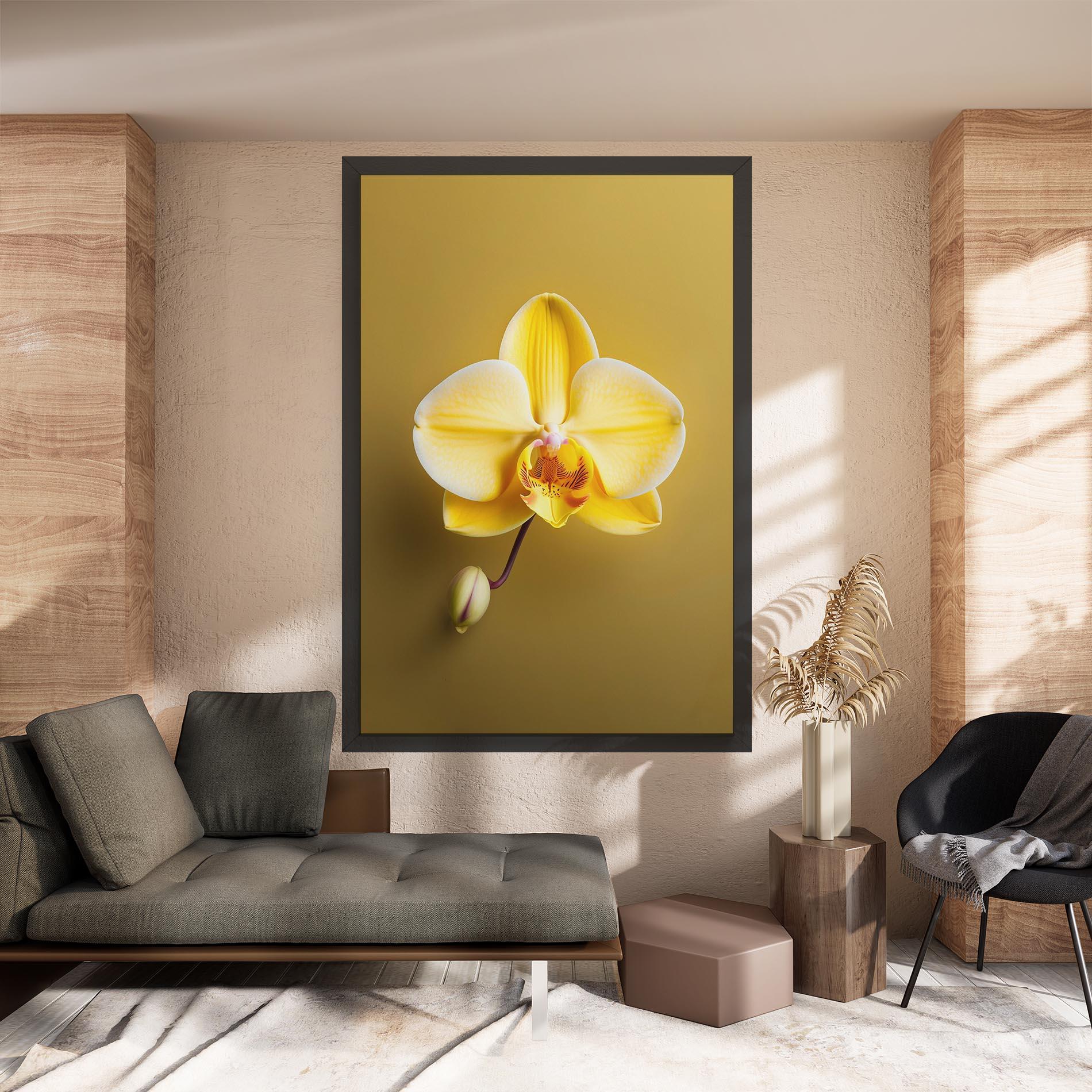 Tablou Canvas Pastel Yellow Orchid mockup 8