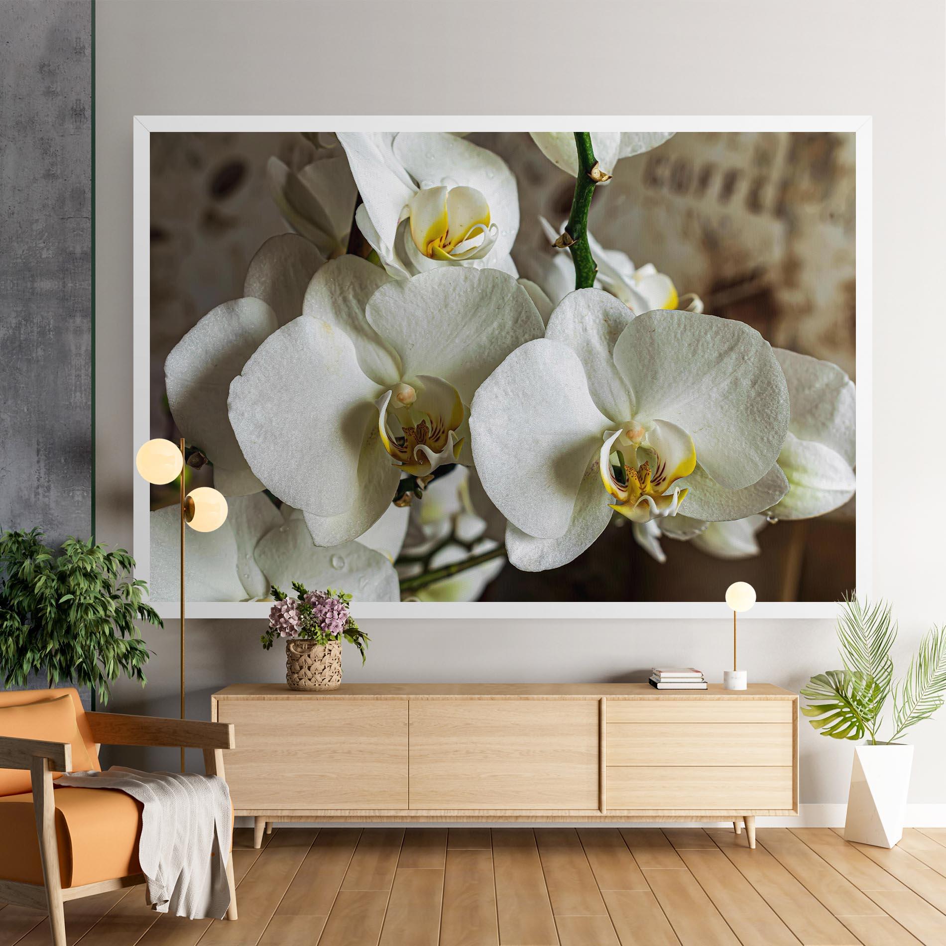 Tablou Canvas Beautiful White Orchids mockup 9