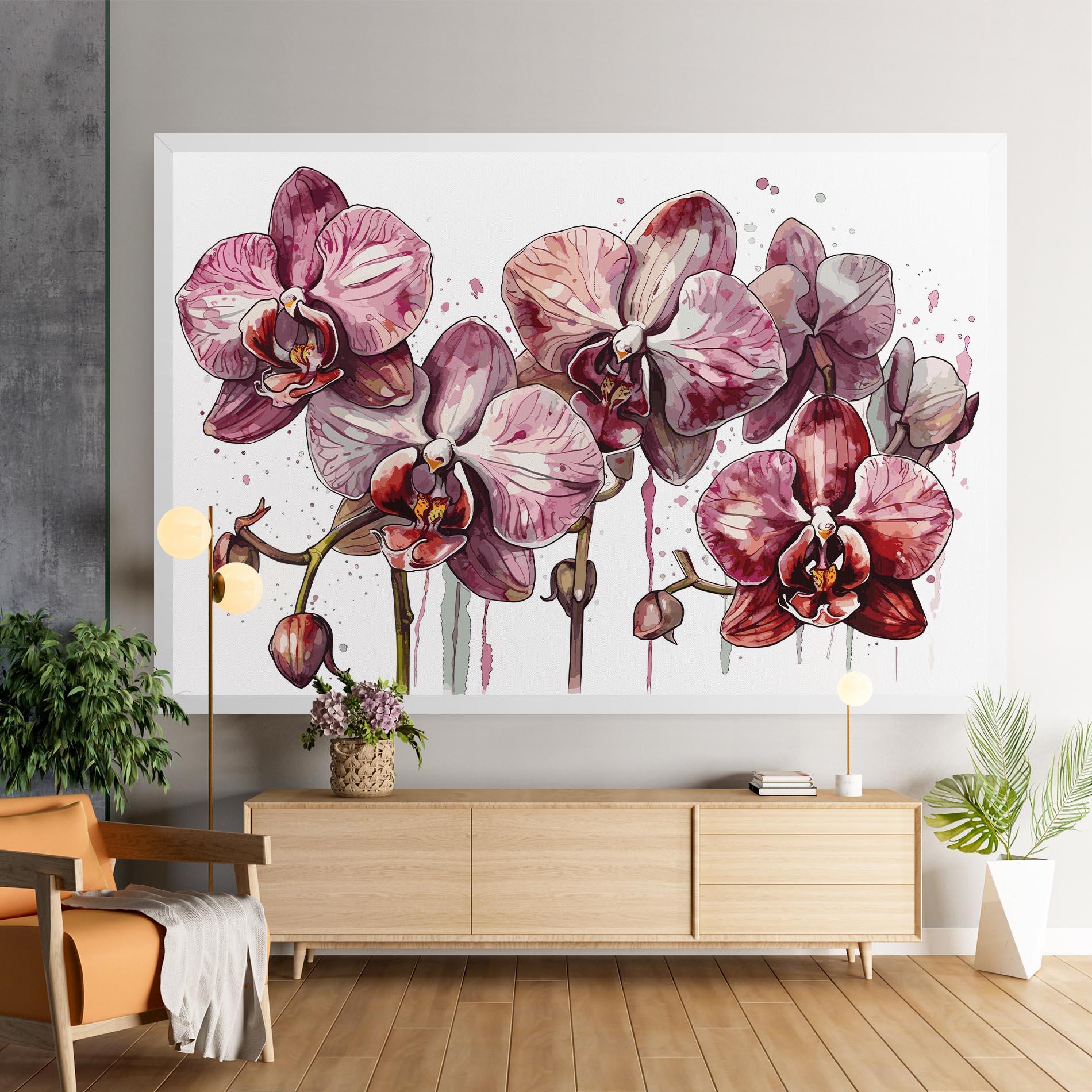 Tablou Canvas Orchid Art mockup 9
