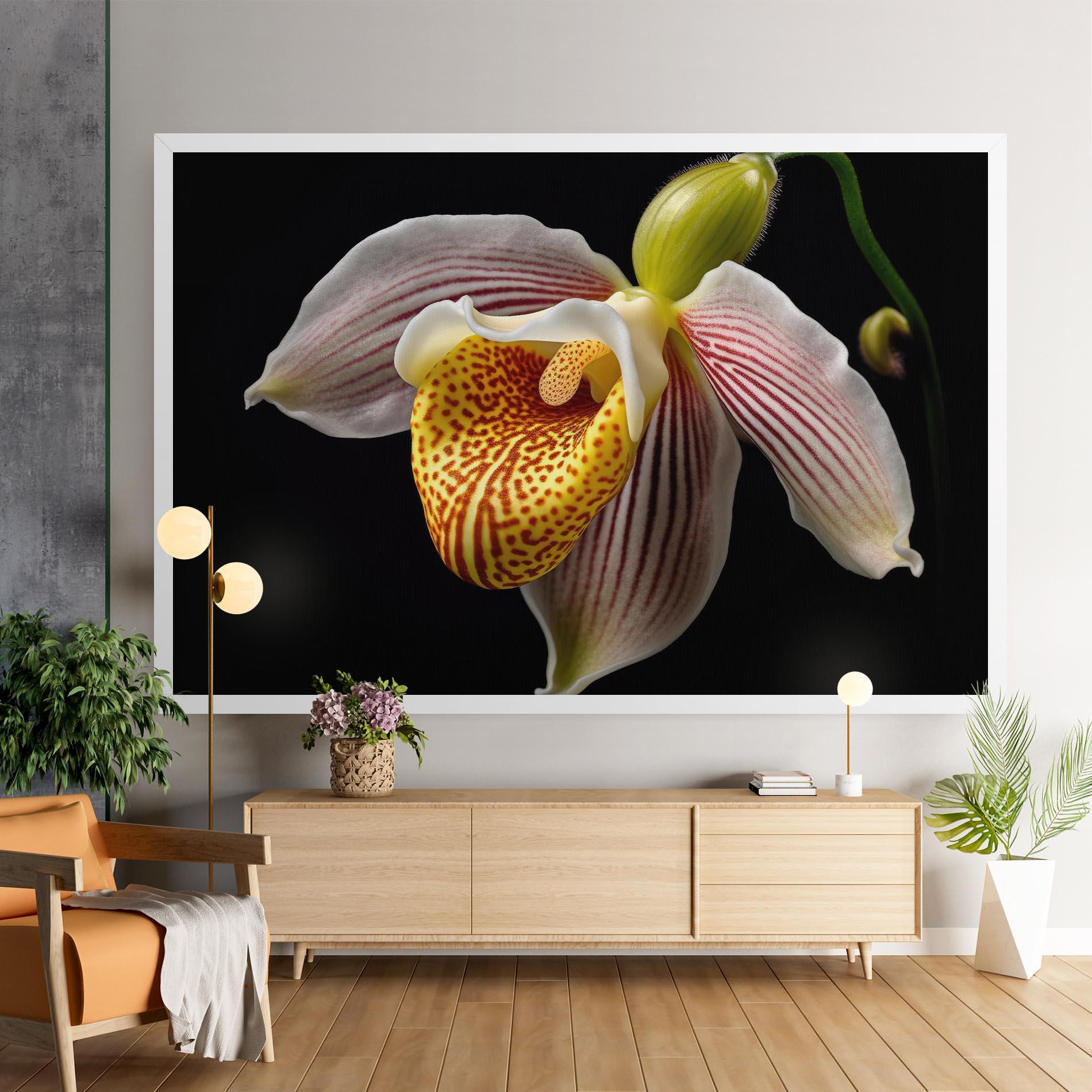 Tablou Canvas Orchid On Black mockup 9