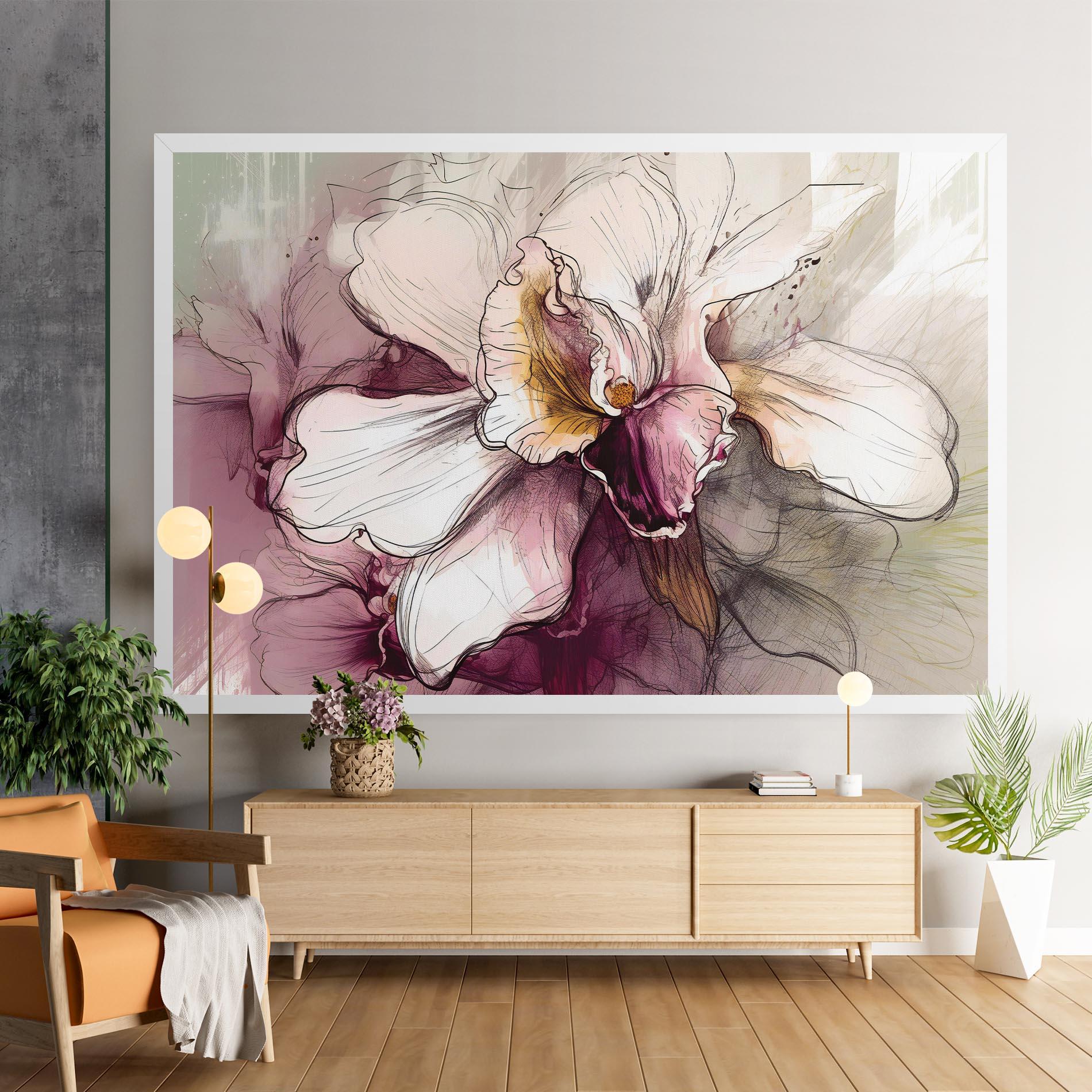 Tablou Canvas Painted Purple Orchid mockup 9