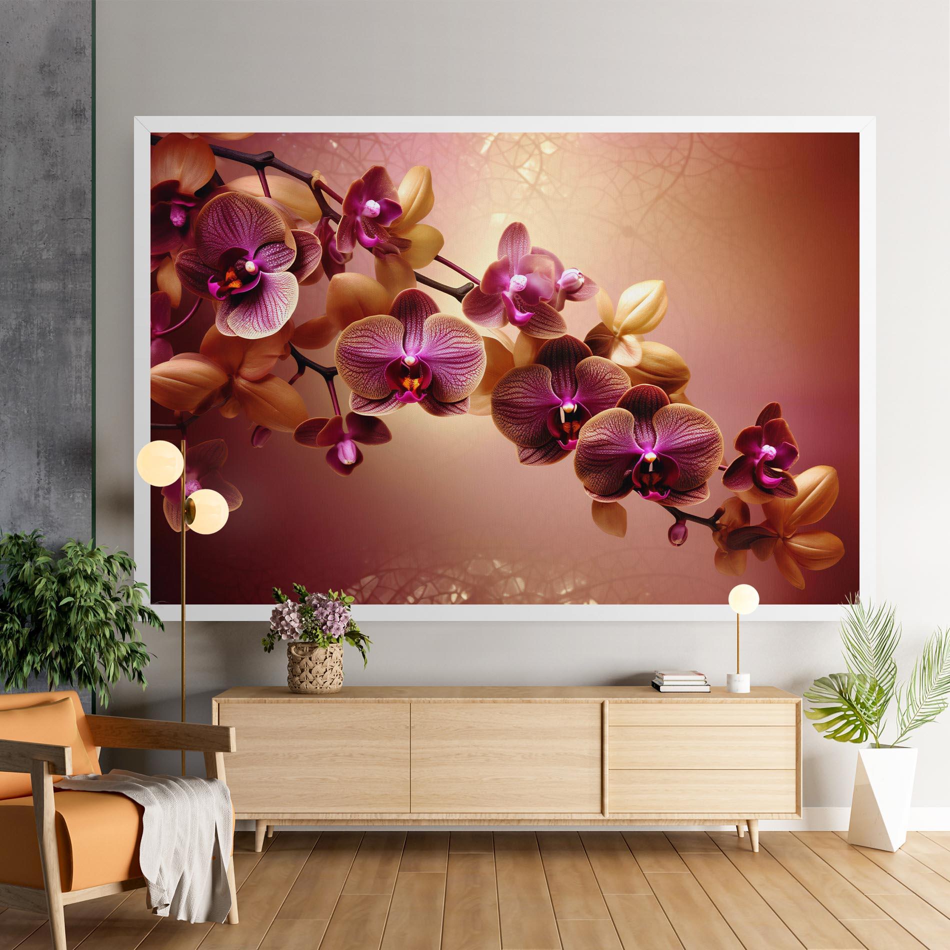 Tablou Canvas Purple Cream Orchid mockup 9