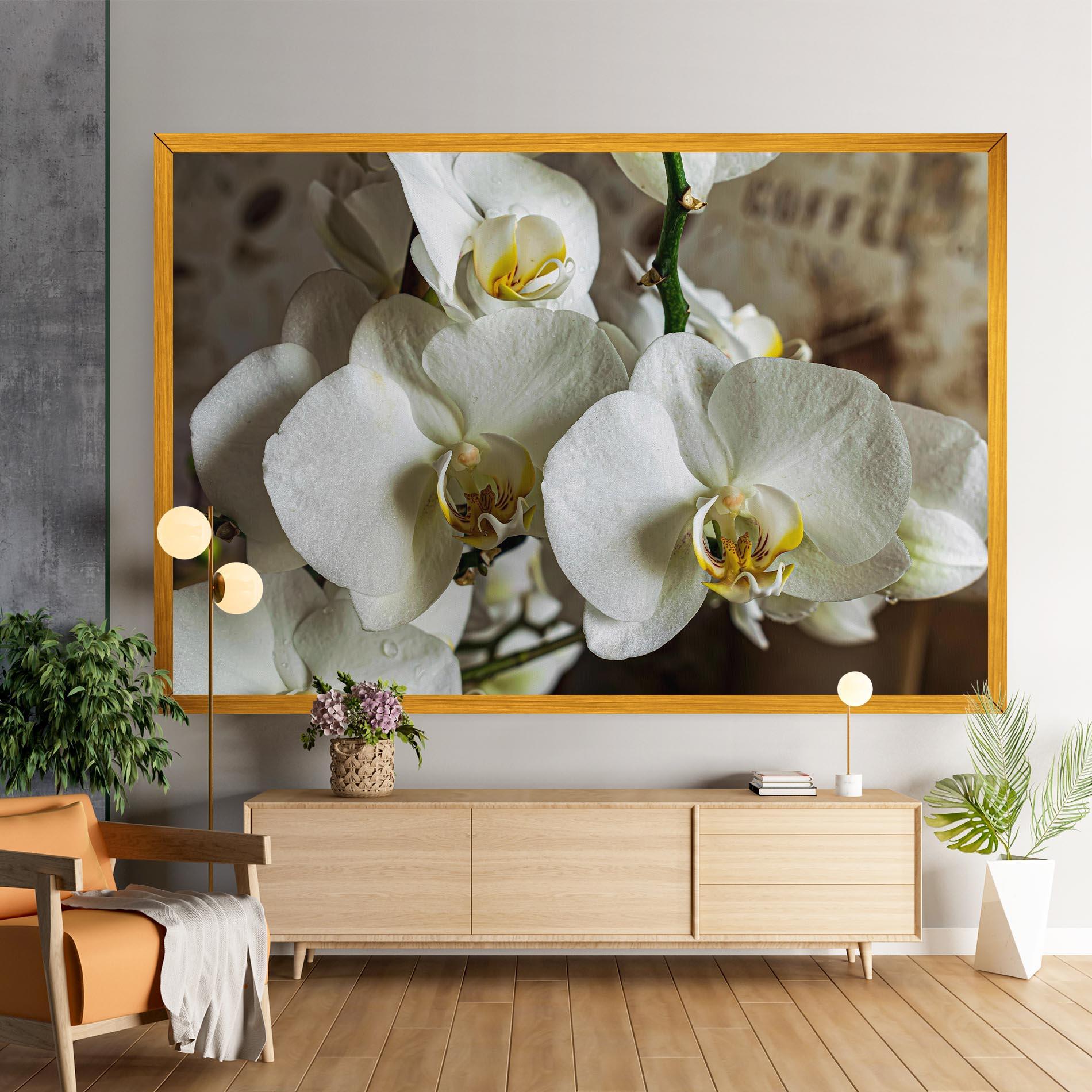 Tablou Canvas Beautiful White Orchids mockup 9