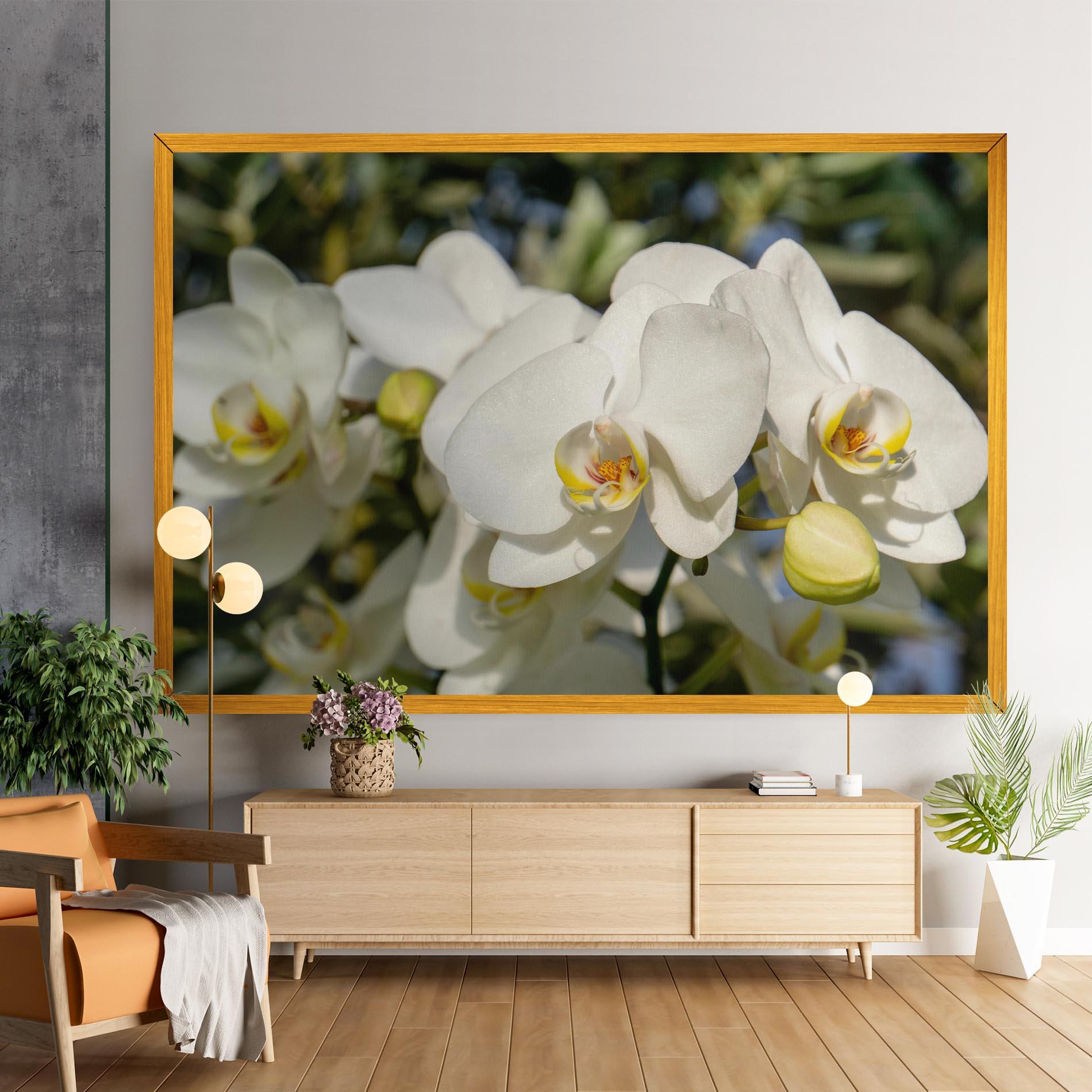Tablou Canvas Big Orchids In Nature mockup 9
