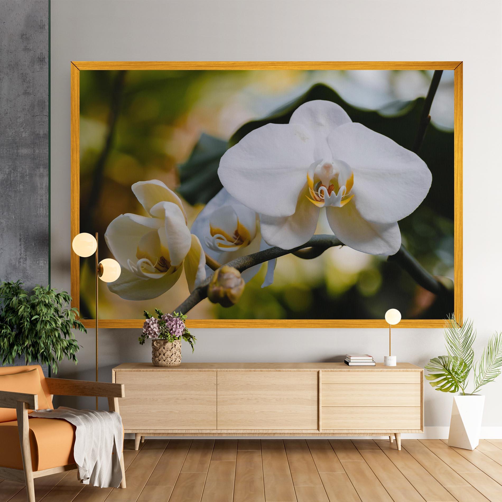 Tablou Canvas Cream Orchid In Nature mockup 9