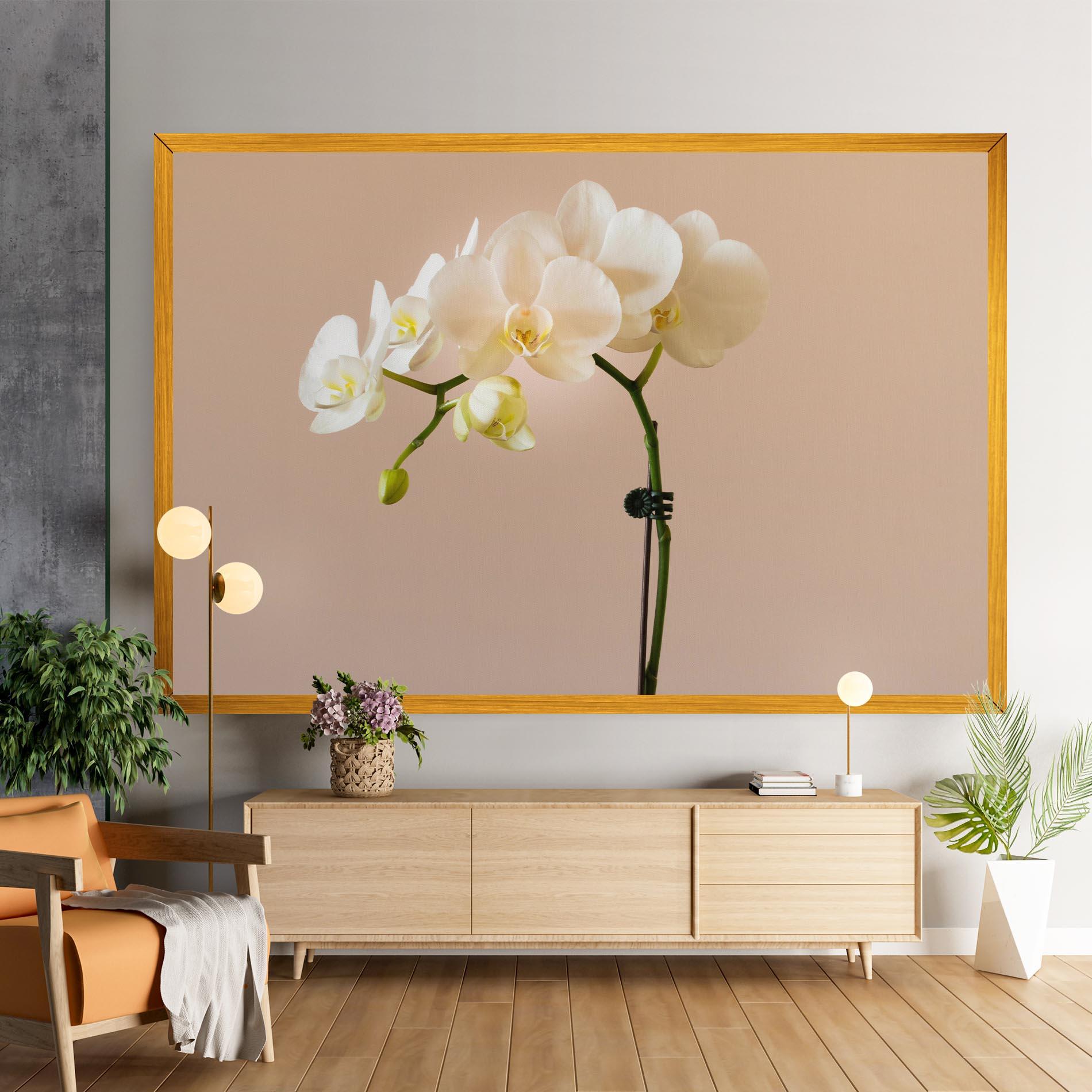 Tablou Canvas Cream Orchid On Pink mockup 9